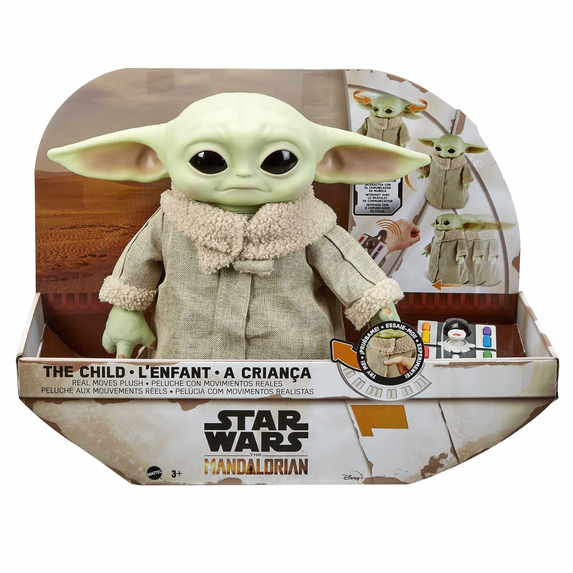 Mattel Star Wars Peluche Baby Yoda El Mandaloriano 28 cm Sonidos Movimientos GWD87