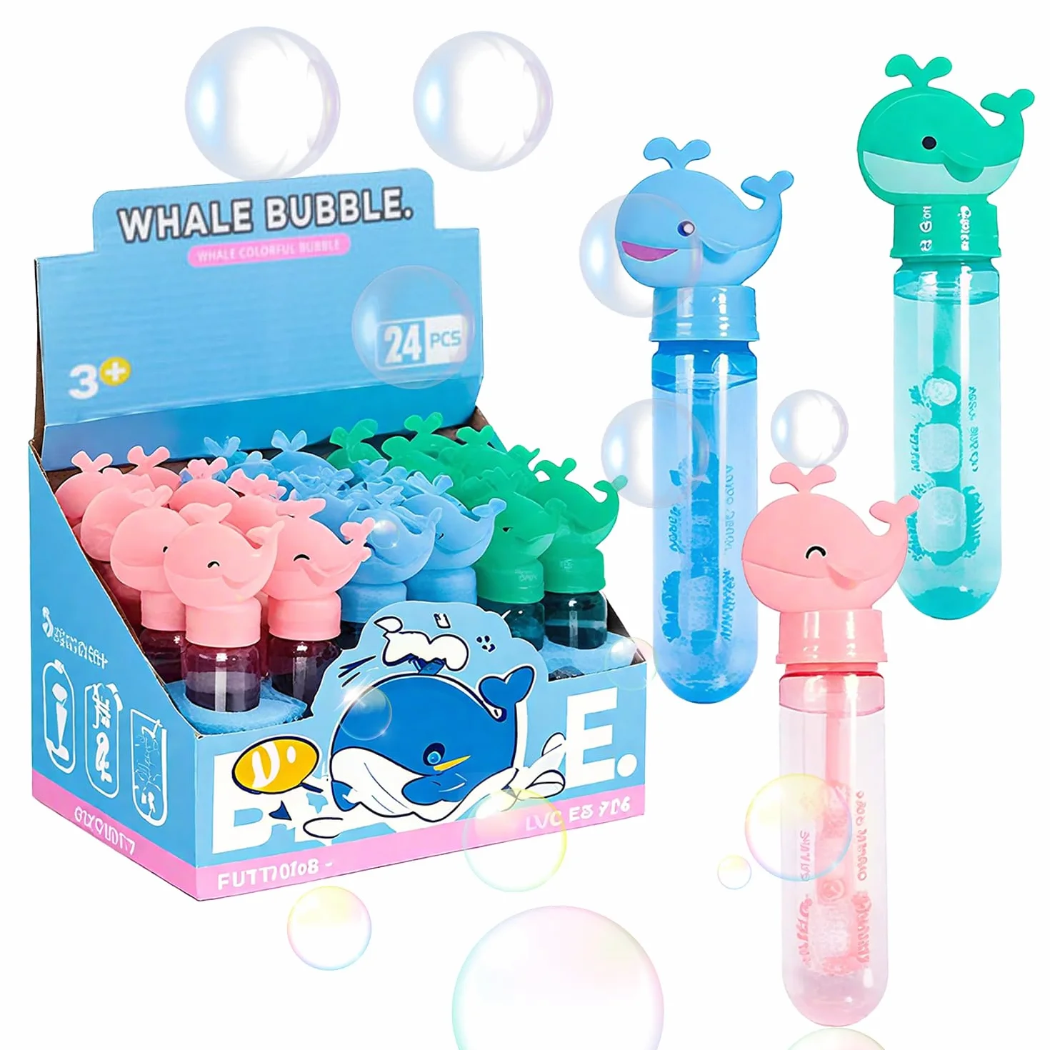 Juego de Burbujas de jabón para niños,24 Piezas Mini pompas de jabón,Barra para niños,pompas de jabón para Bodas,Regalos de Burbujas,Burbujas Coloridas,Juego de Burbujas de jabón