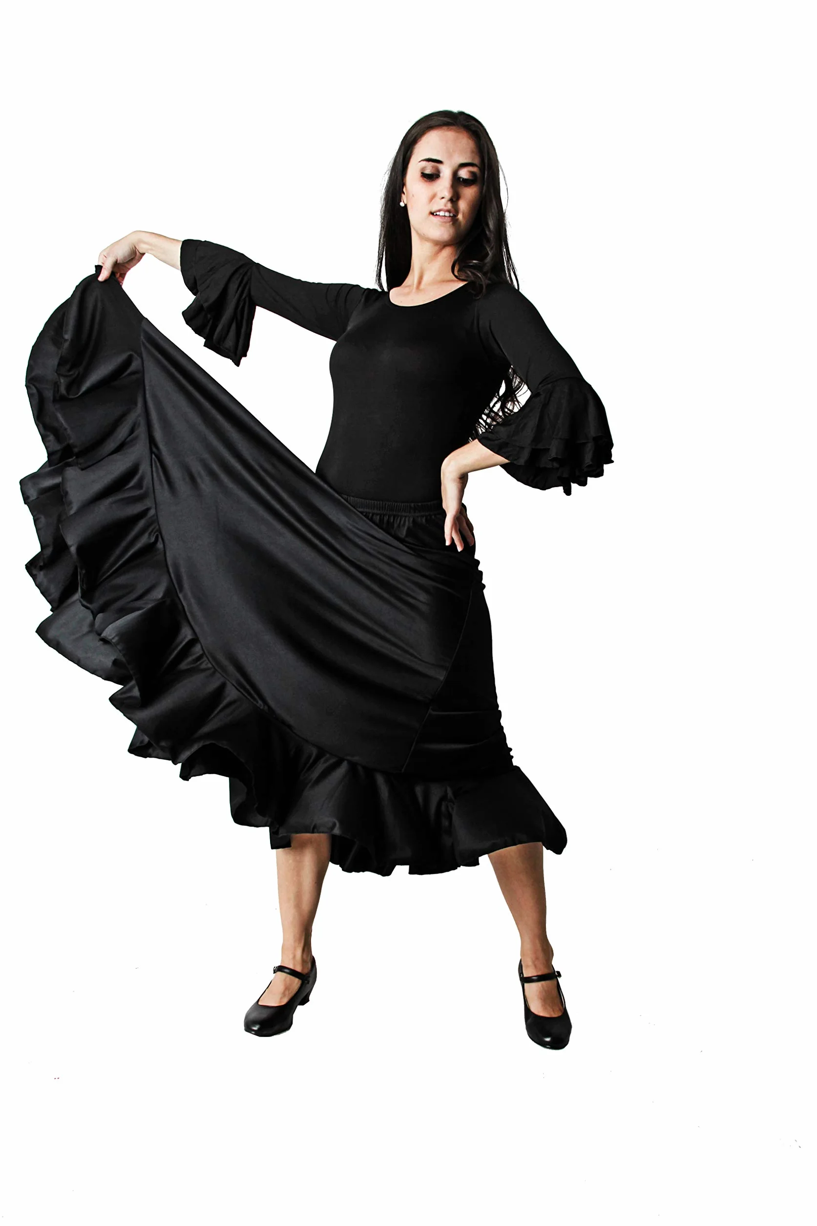 Falda de Baile Flamenco con Volante para Mujer Adulta