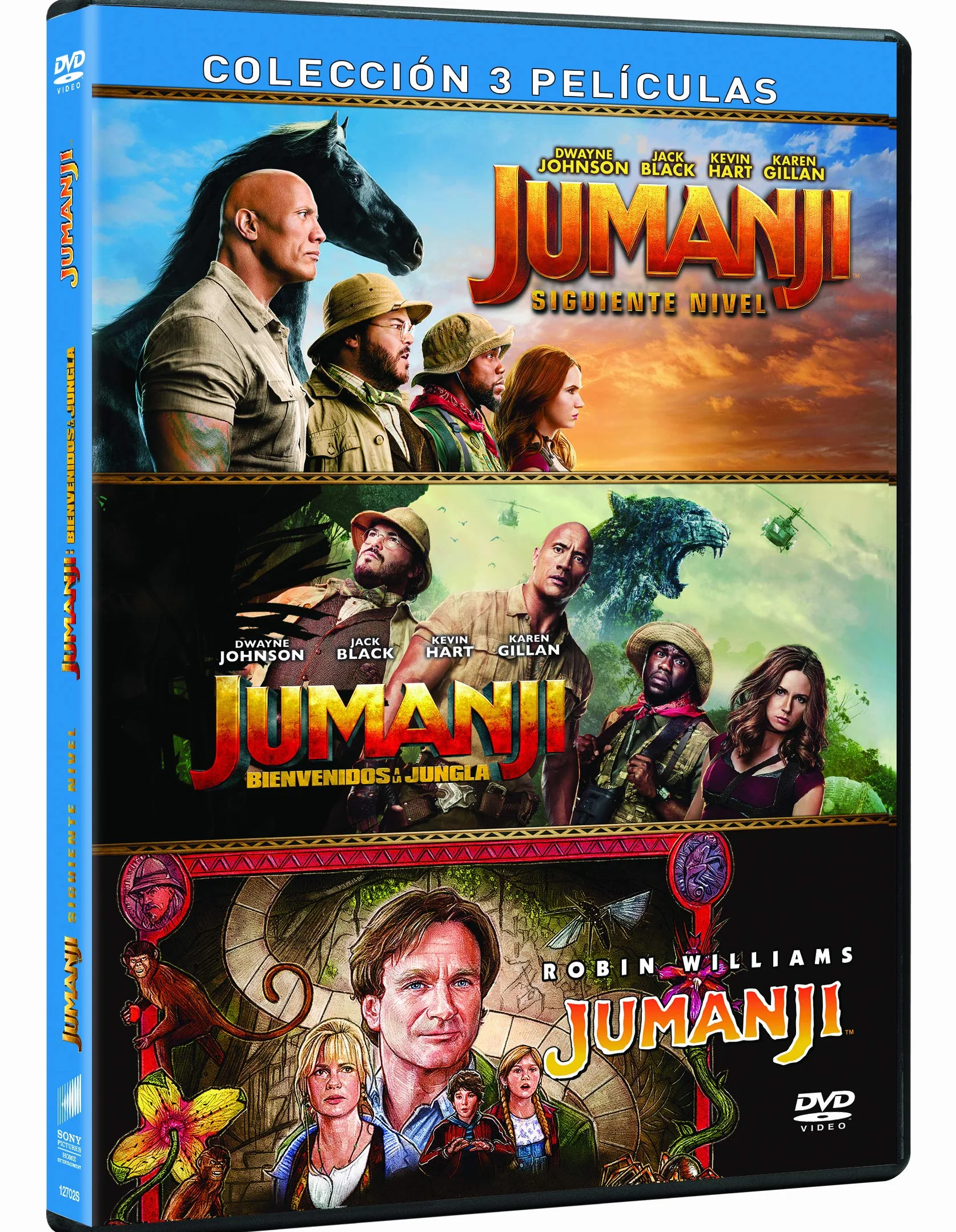 Jumanji: 1995 + Bienvenidos a la Jungla + El Siguiente Nivel [DVD]