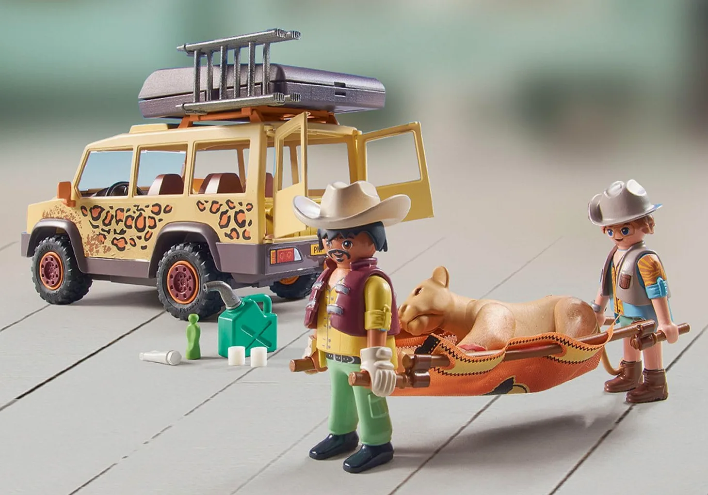 PLAYMOBIL Wiltopia Vehículo Todoterreno con Leones