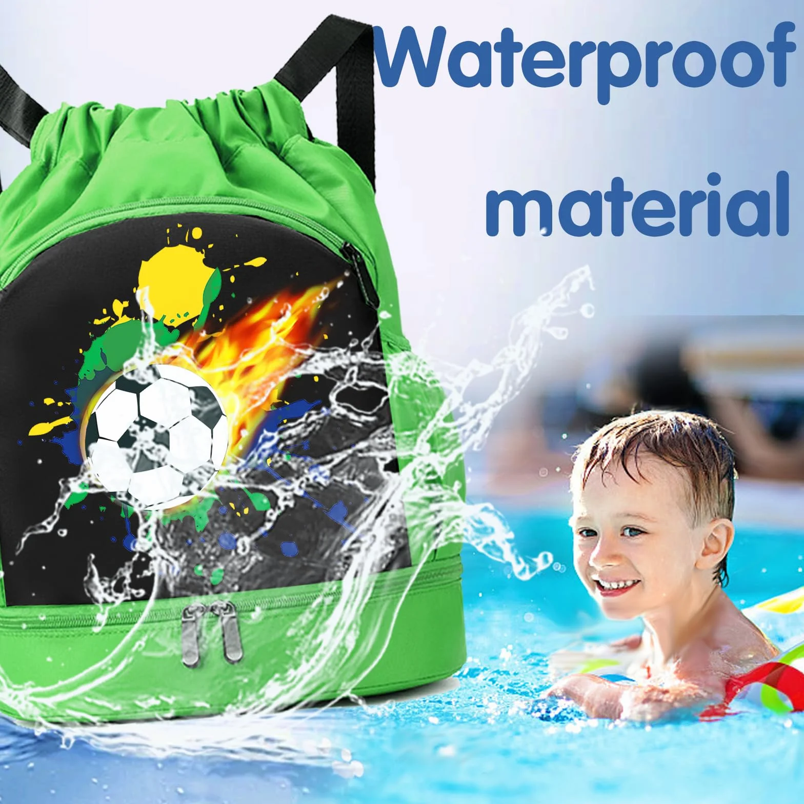 Bolso Playa Chico Impermeable Mochila Piscina Saco Gimnasia Deporte Camping