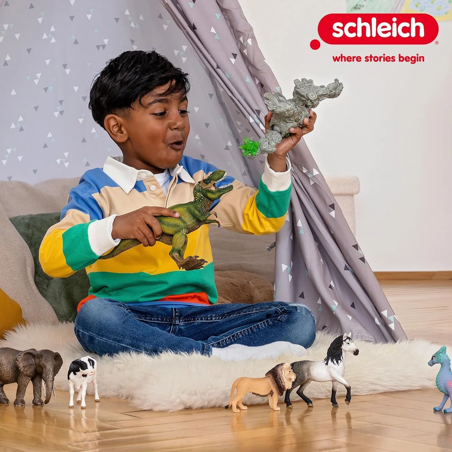 Schleich Dinosaurs | Tyrannosaurus Rex 14525 | Dinosaurio Realista con mandíbula móvil | Gran Regalo para niños y niñas | Juguete de Dinosaurio Partir de 3 años | 28 x 10 x 14 cm
