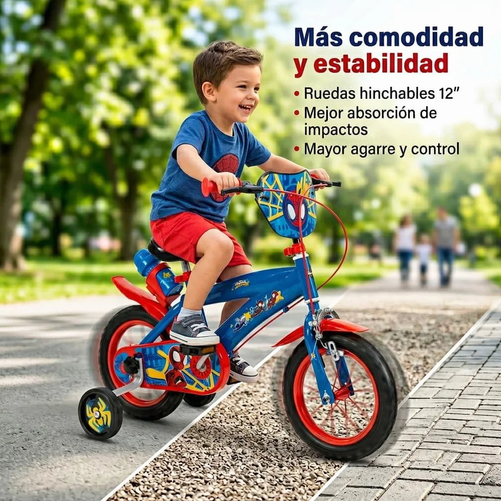 TOIMSA Bicicleta 12" Spiderman Huffy (3/5 años)