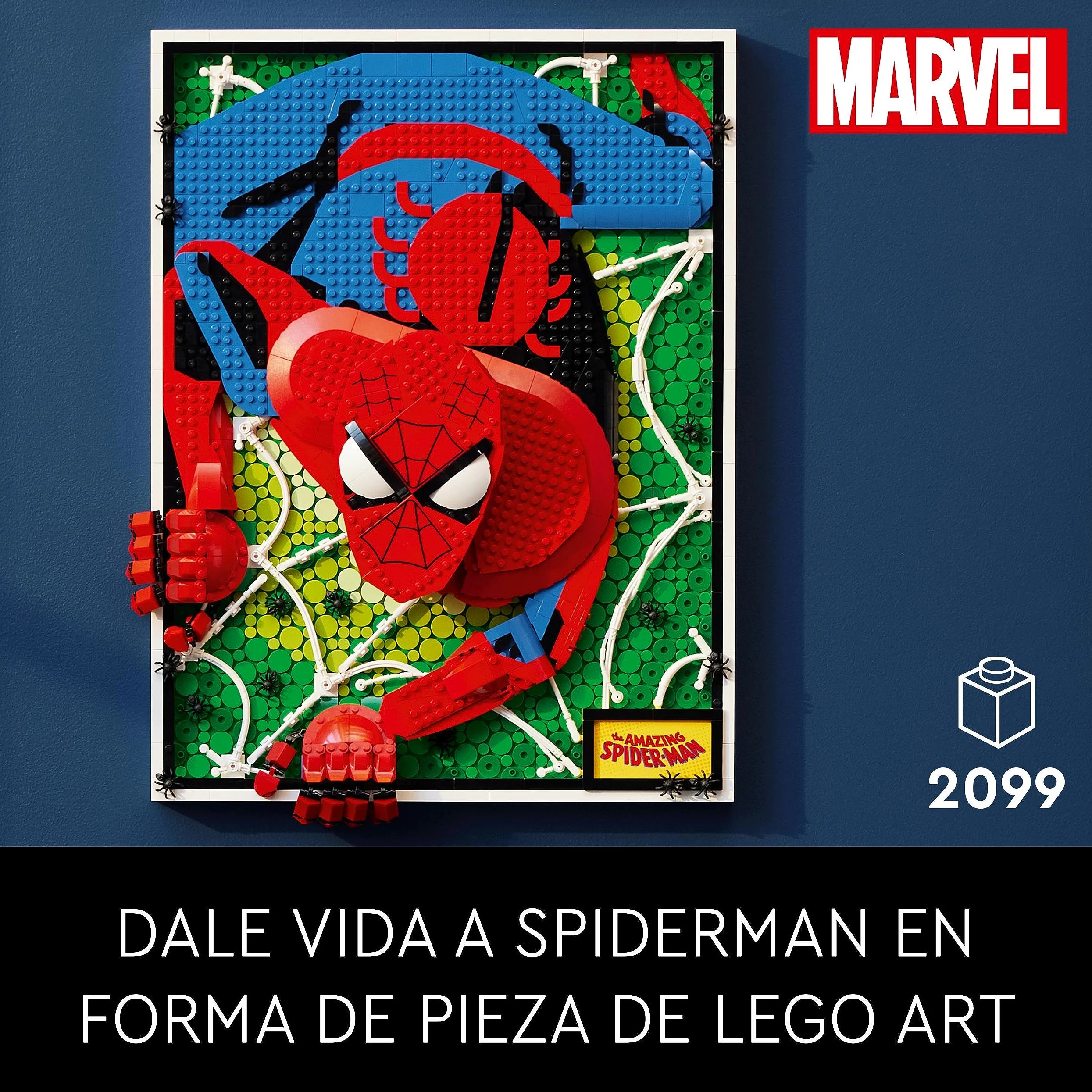 LEGO Art El Increíble Spider-Man Set Mural 3D, Póster de Lienzo para Construir, Decoración de Súperhéroe para el Hogar, Actividad Creativa, Regalo de Cómic para Adolescentes y Adultos 31209