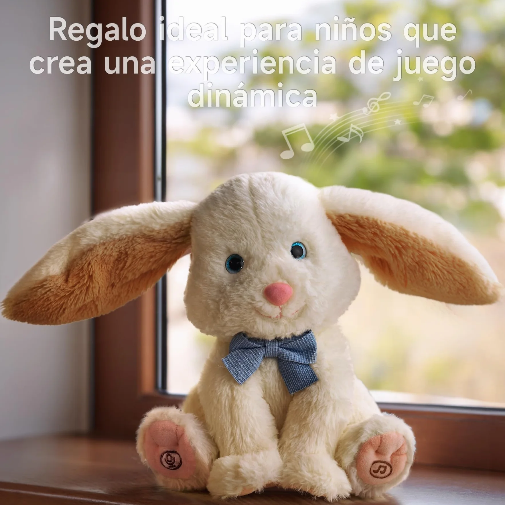 TUMAMA KIDS Juguetes Peluche Bebe, Conejito Mascotas eléctrico, Canta, Repite lo Que Dices, Juguete interactivas, Juguetes niña 1 2 3 años, Animales de Peluche Juguetes para Bebes