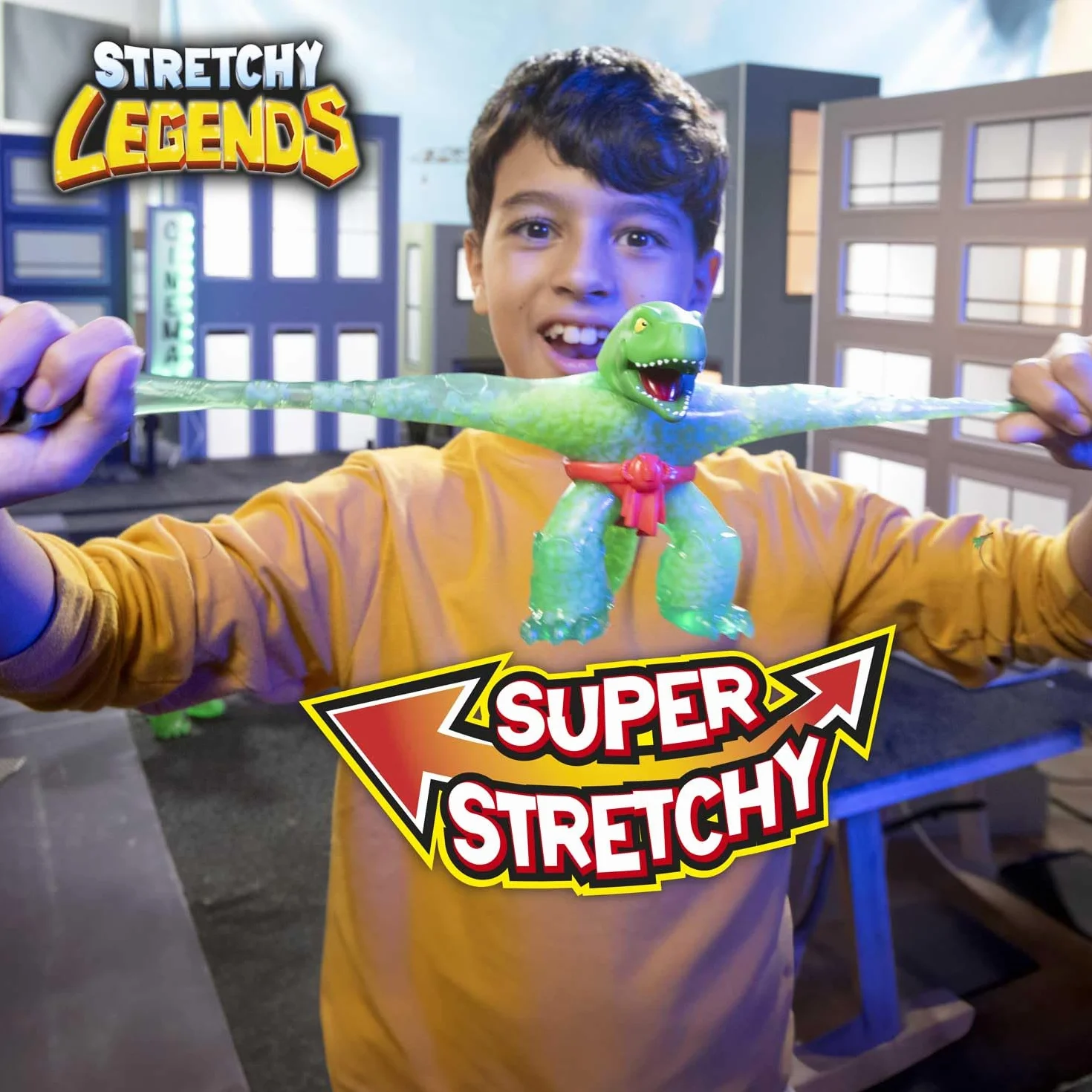 CRAZE Legends Stretchy Megarex - Figuras de acción elásticas para niños, Figuras elásticas de superhéroes para coleccionar con Relleno de moco
