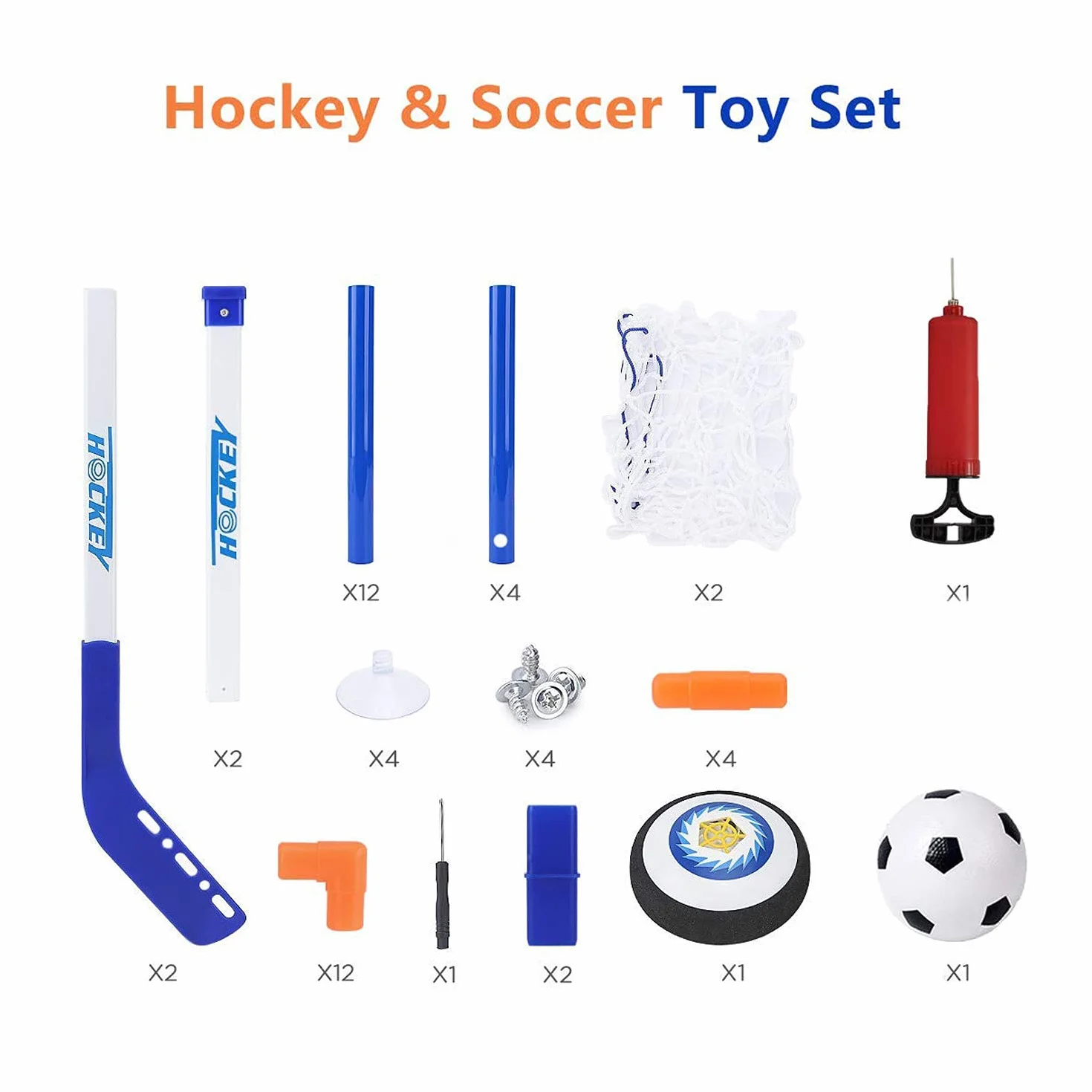 NIWWIN Air Power Football, Hover Football Juego de Juguetes de Hockey 3 en 1, Juego Simulado, Adecuado para Niños y Niñas de 3-12 Años