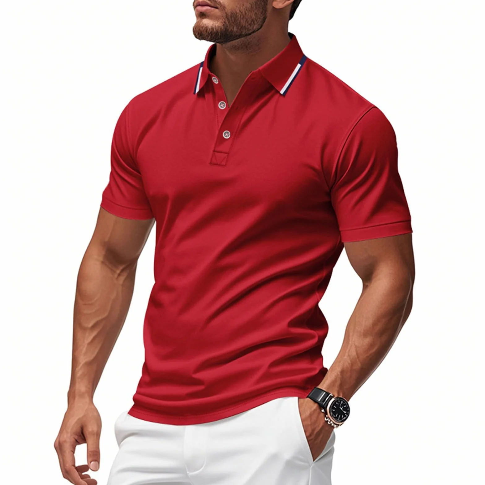 MOKBAY Camisetas Manga Corta Hombre Deporte Slim Fit Running Gym