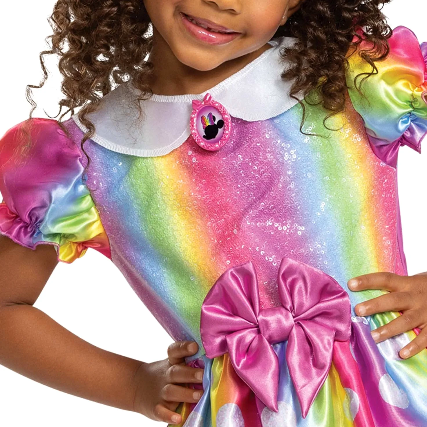 Disfraz de Minnie Mouse arcoíris, disfraz oficial de Minnie Mouse de Disney para niñas