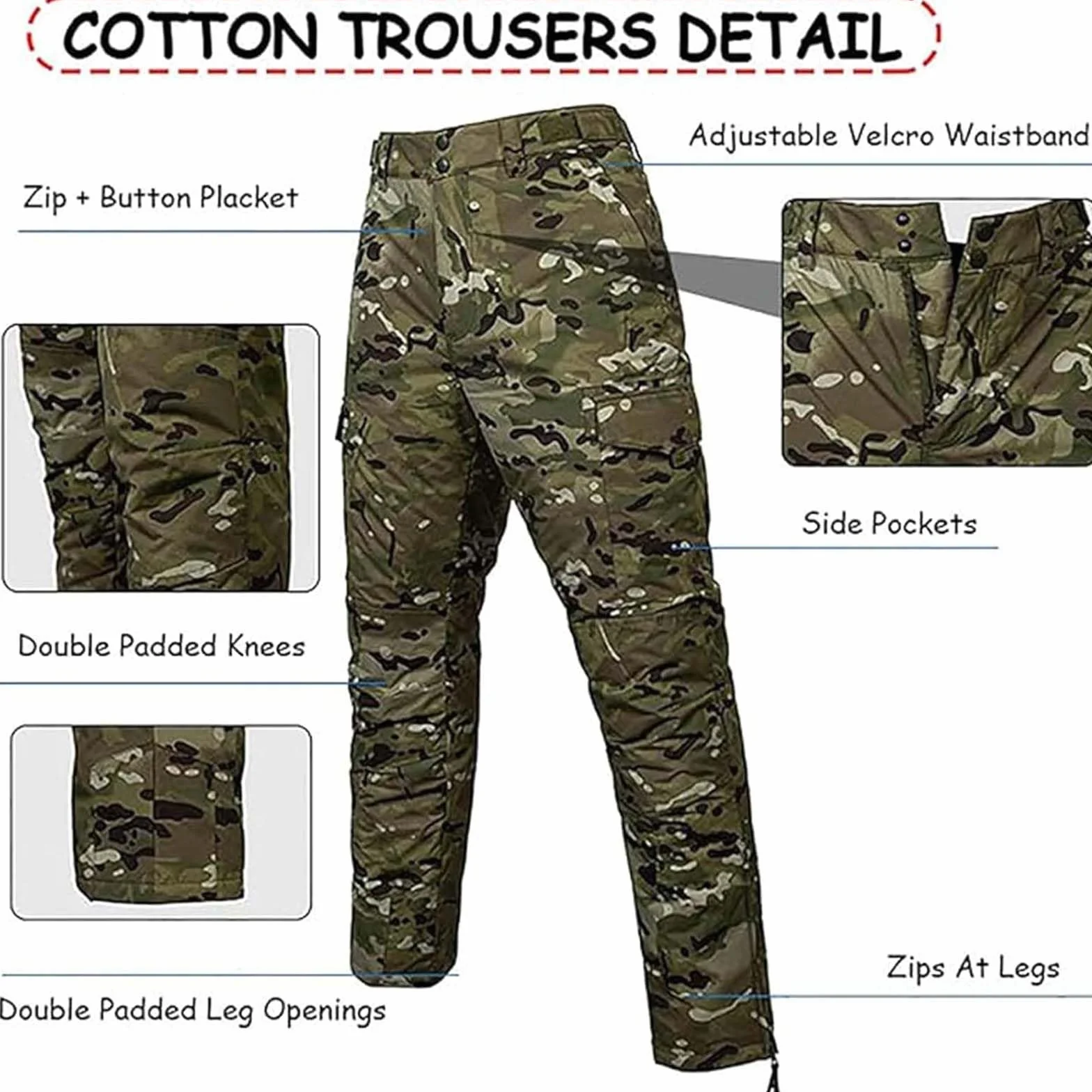 Chaqueta y Pantalones Tácticos para Hombre Ripstop Multicam Military BDU Uniforme de Caza