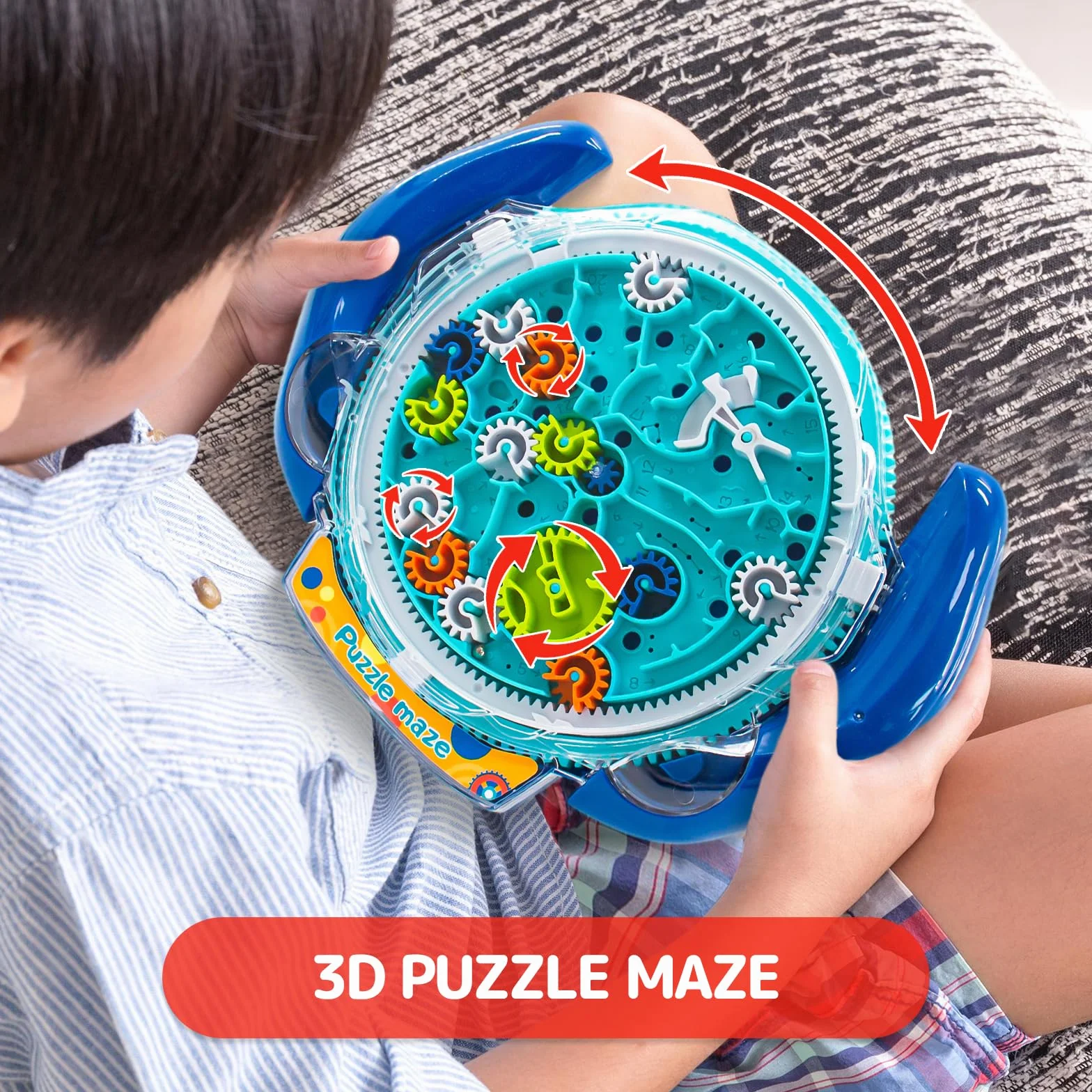 Juegos de rompecabezas de laberinto para niños de 4 a 8 años, juguete de laberinto de nave espacial genial con dos bolas de acero, juegos de desafíos