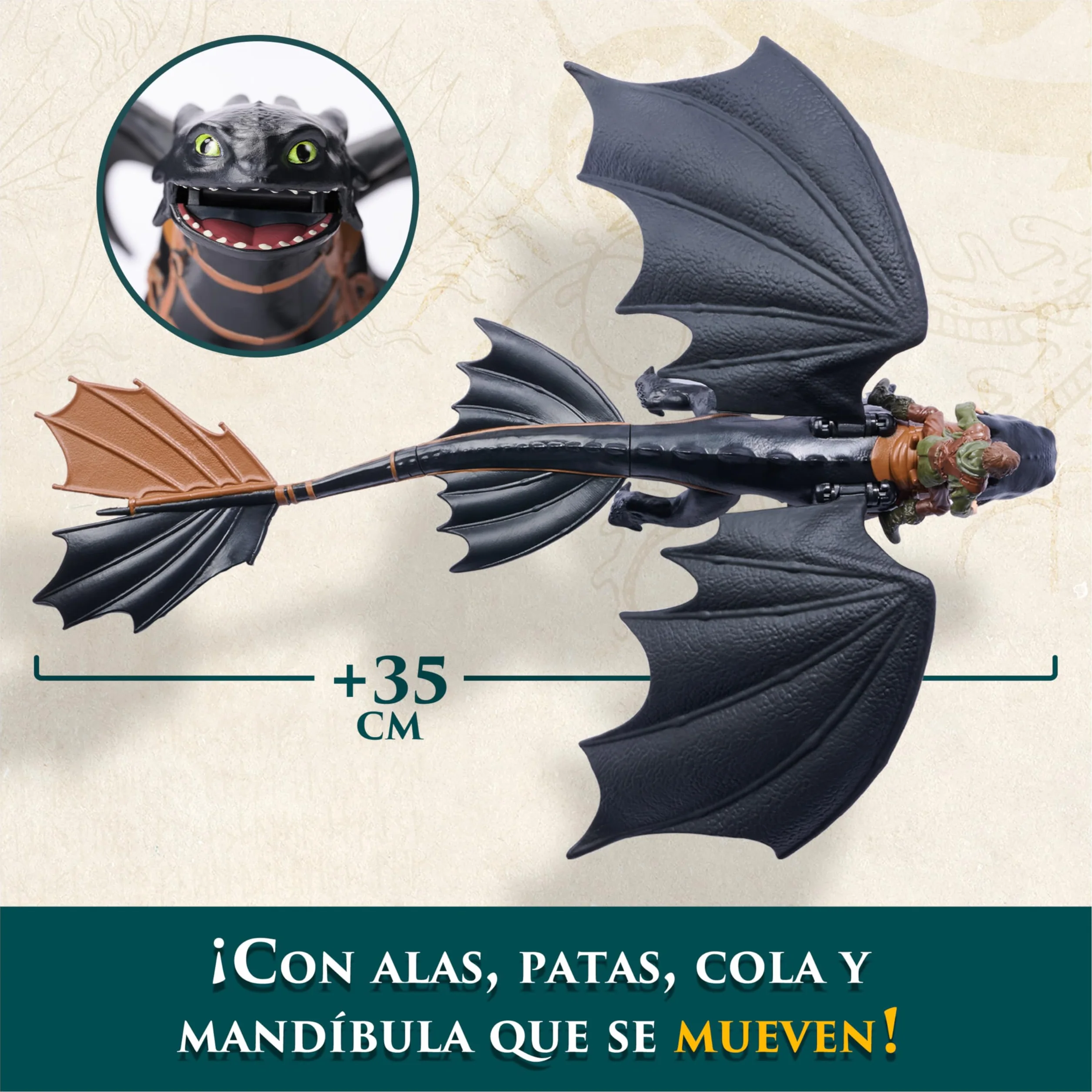 Dreamworks Dragons Pack Figura Dragón y Vikingo Desdentao y Hipo Cómo Entrenar a Tu Dragón Figuras de Acción Articuladas Juguetes Niños 4 Años +