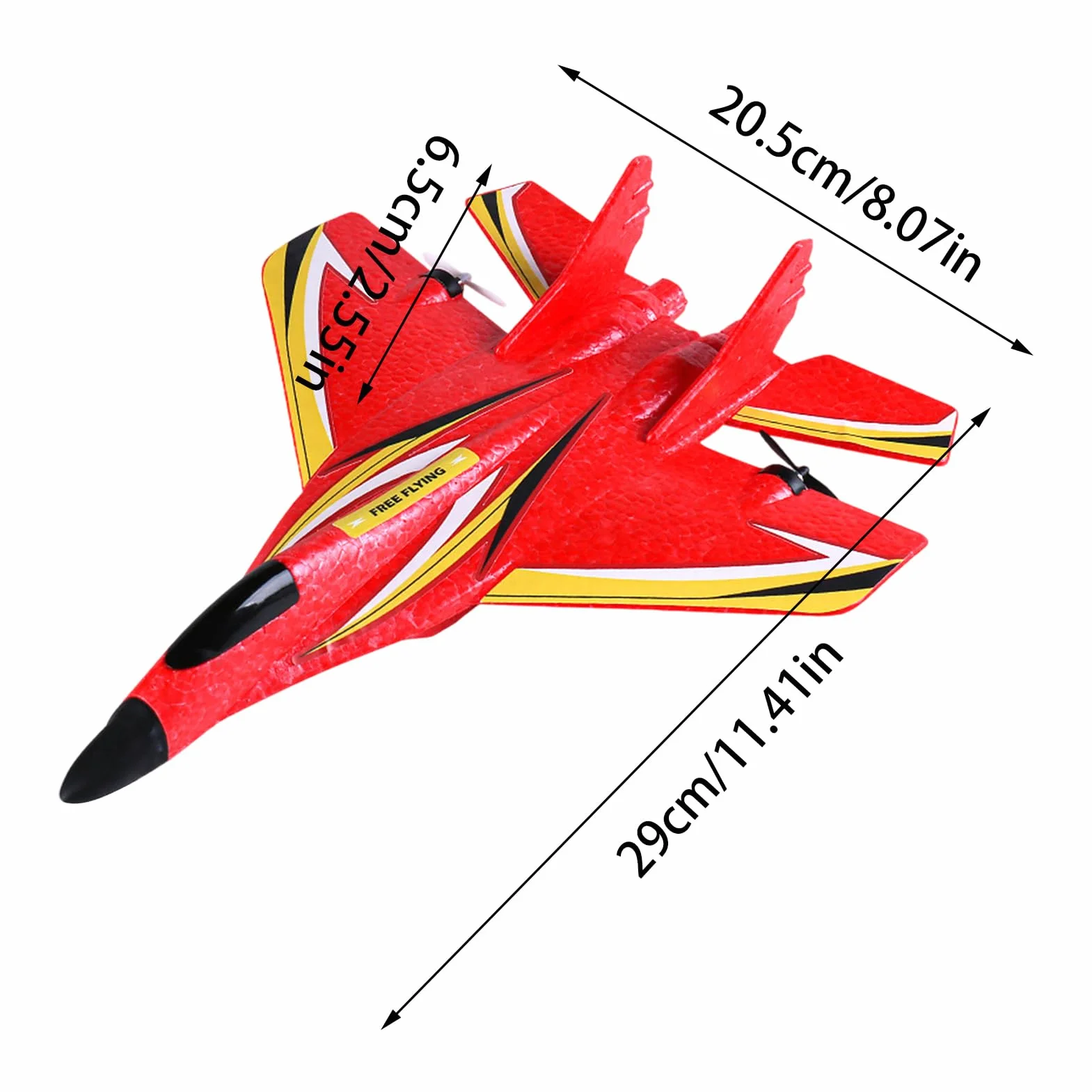 Genérico Avión RC - Kit de avión de Control Remoto con luz LED | Impermeable de 2,4 GHz, Caza acrobático de Doble Motor | Educativo al Aire Libre para niños y Adultos