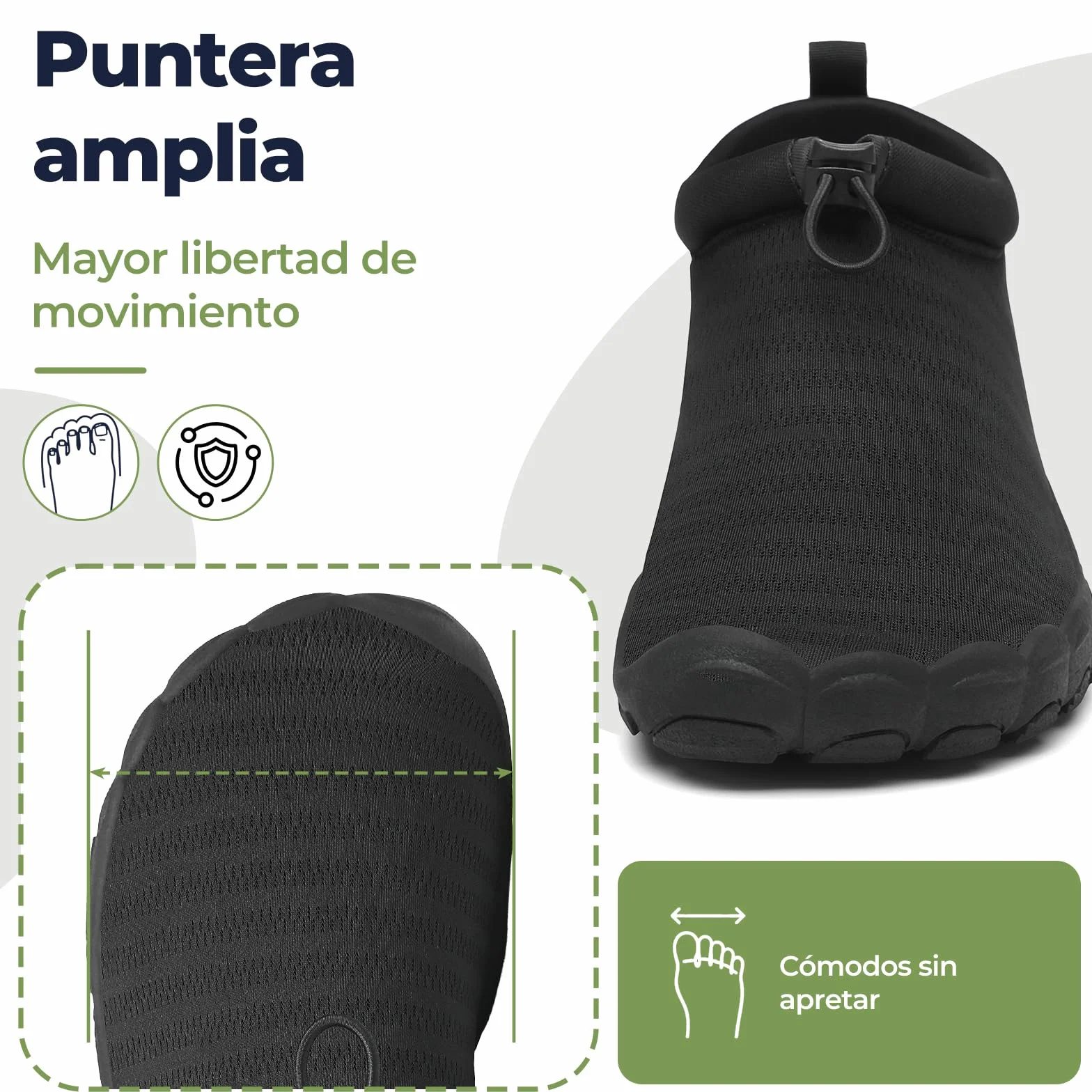 Mishansha Escarpines Hombre Mujer Secado Rápido 13 Orificios Drenaje Gr.36-46