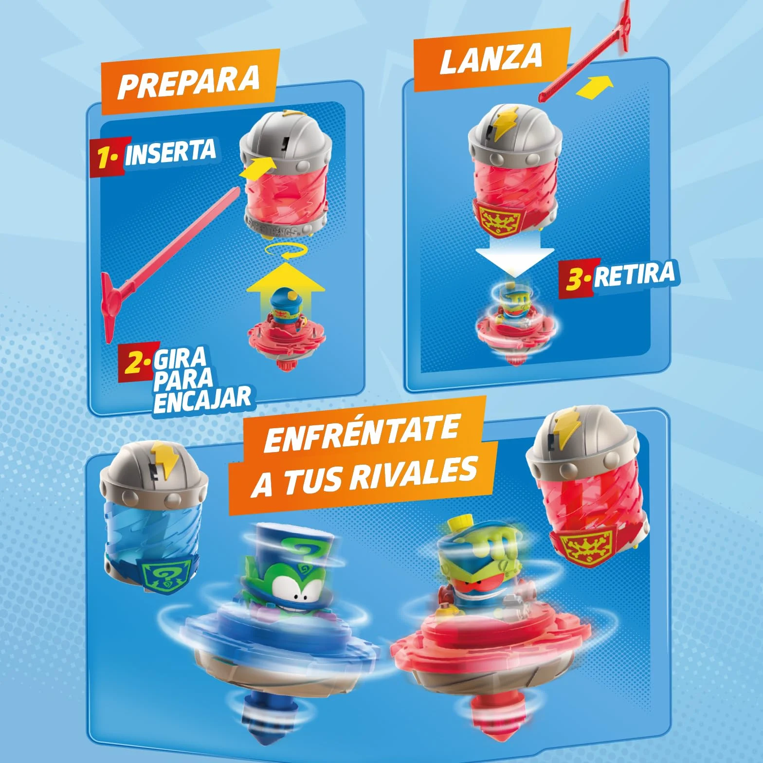 SUPERTHINGS KAZOOM Power – Kazoom Spinner – Enigma. Incluye 1 Cápsula Kazoom, 1 peonza Kazoom y 1 Tira.