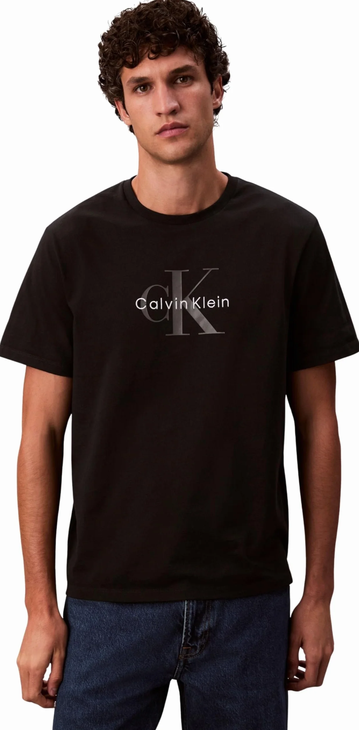 Calvin Klein Camiseta de Manga Corta Hombre Monologo Algodón