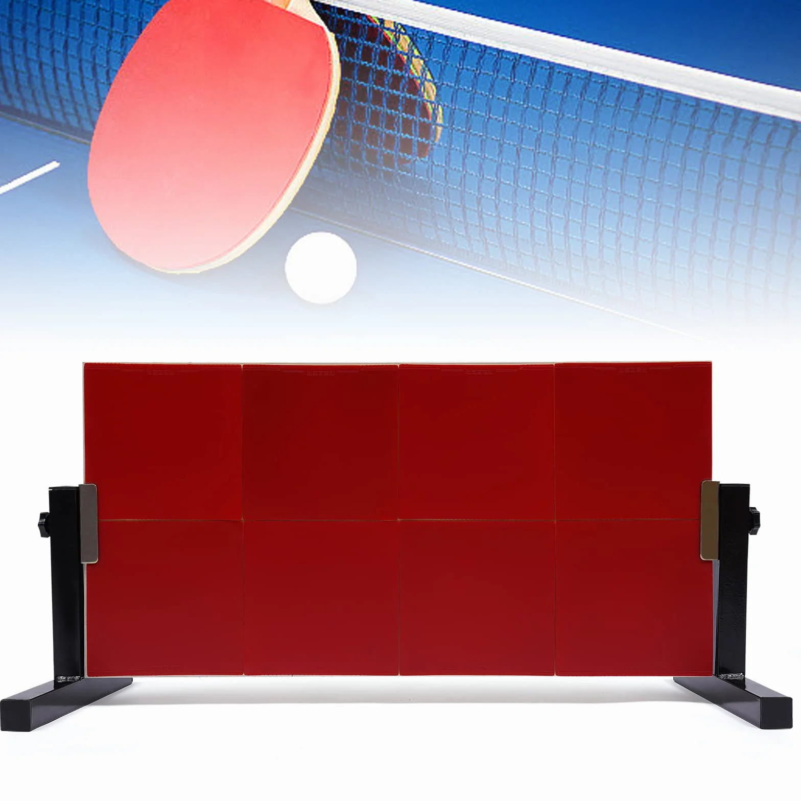 Mesa de ping pong de retorno ajustable 360° plegable 66 x 33 cm para entrenamiento al aire libre