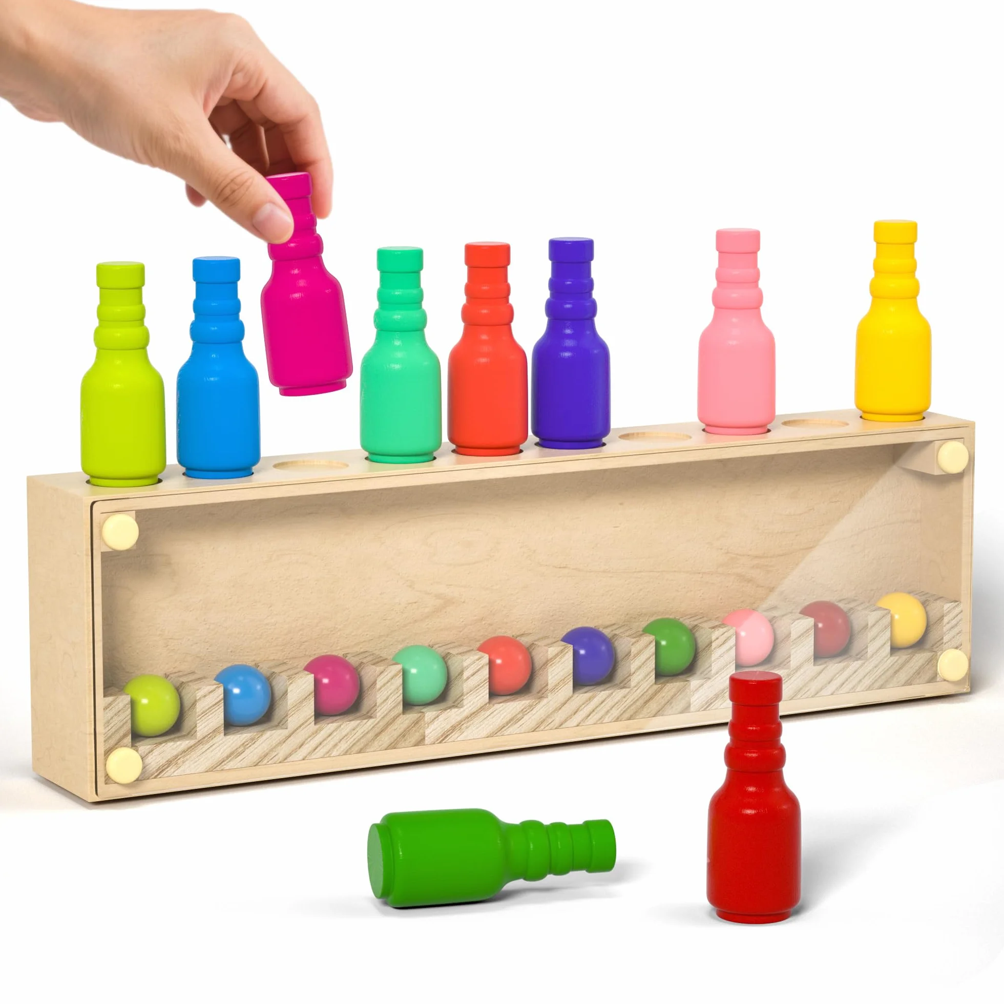 Uping Juegos de Mesa Niños Adulto para Fiesta Juguete Emparejar Colores de Madera Regalo Niño 6 Años o más y Adultos