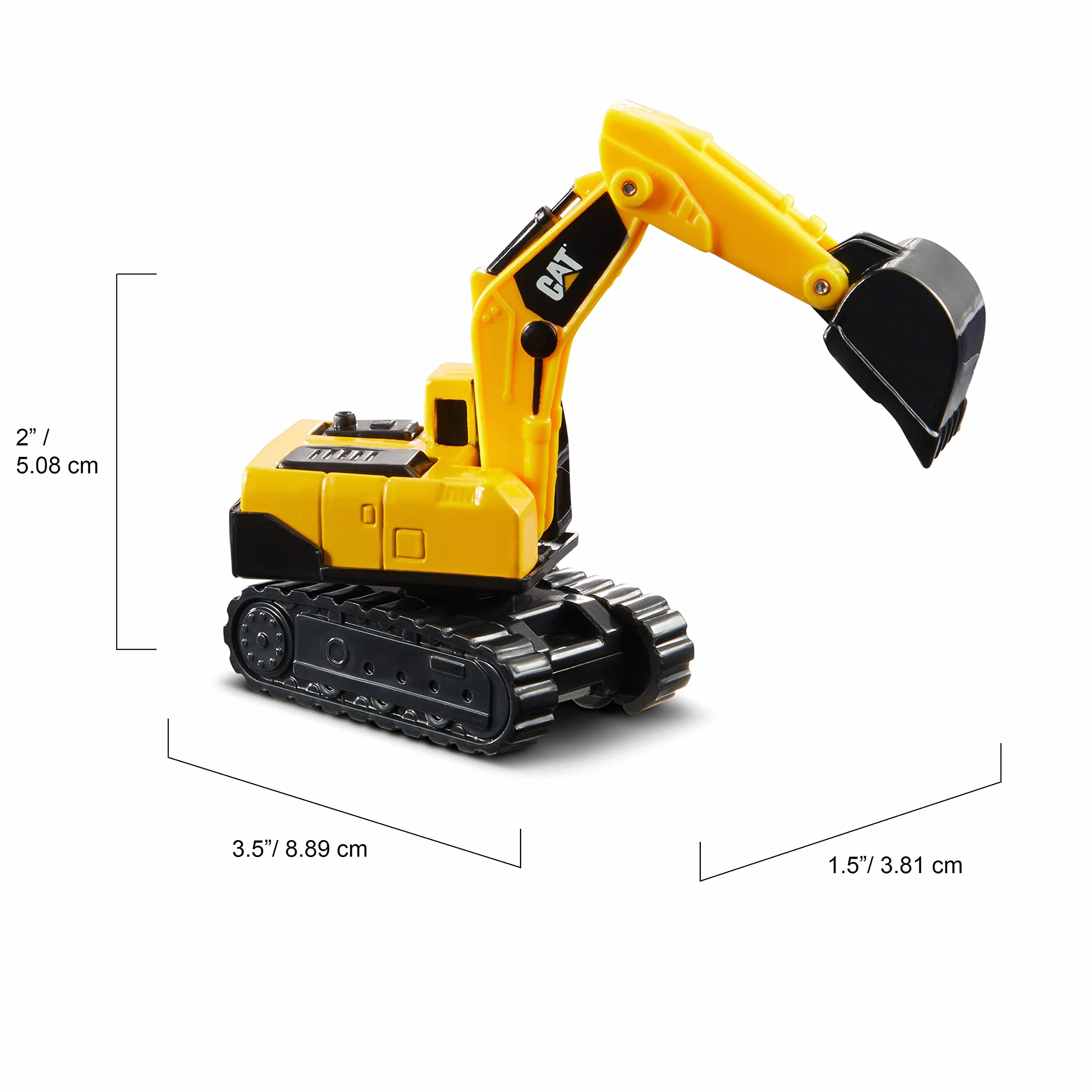 CAT Construction Toys, Die Cast Metal 3 Pack Vehicles - Wheel Loader, Excavator & Steam Roller Toy Set with Moving Parts, Push-Powered, Heavy-Duty Metal, Kids Ages 3 +