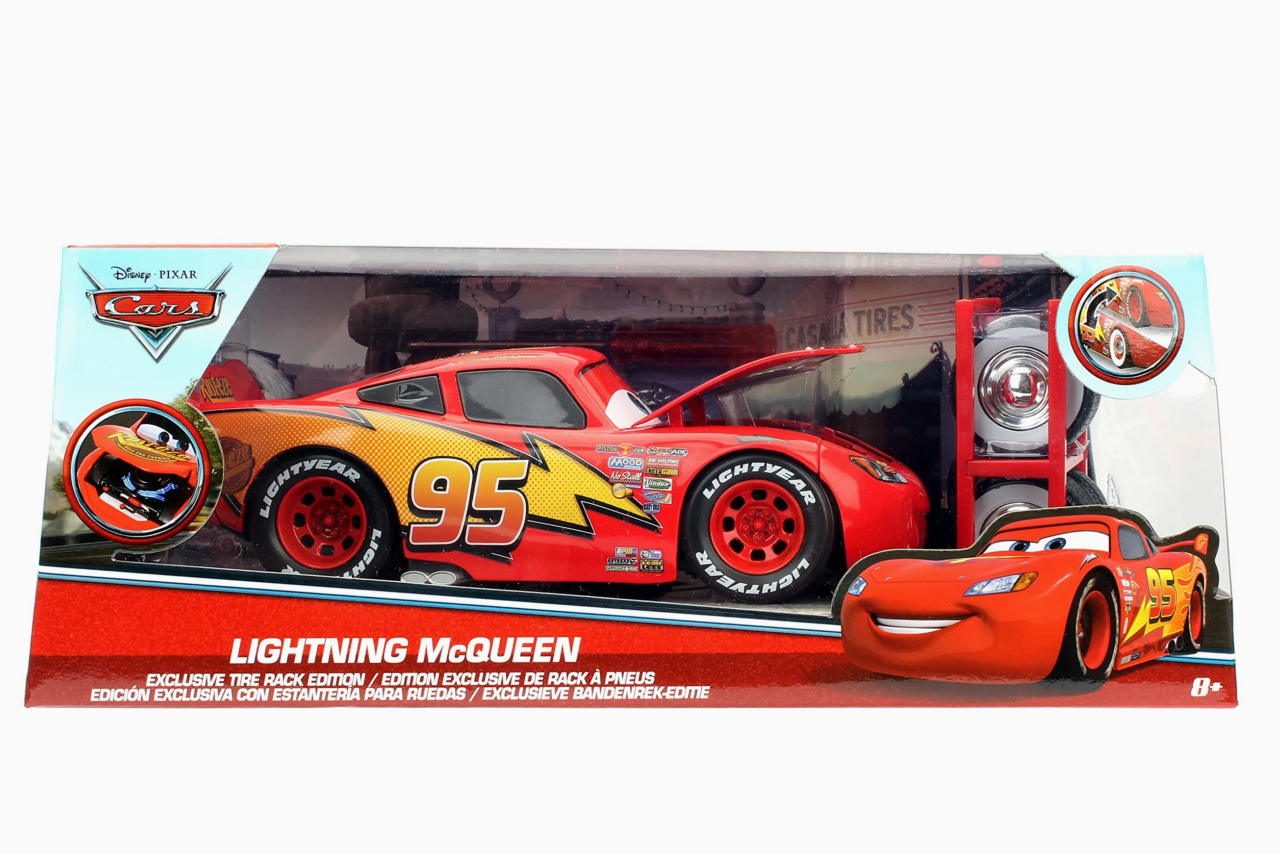 Disney Pixar Cars 3 Lightening McQueen Die-cast Car with Tire Rack