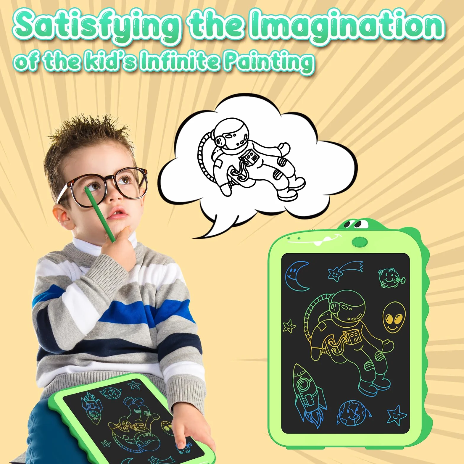 Tableta Gráfica Escritura con Pantalla LCD 8.5 Pulgadas Dinosaurios Juguetes Niños Regalo Niña 2-8 Años