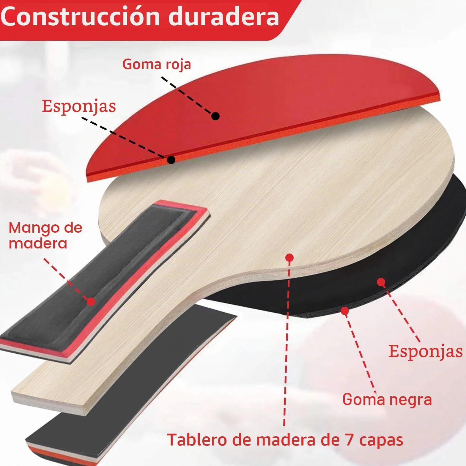 Palas Ping Pong Set Profesional 2 Raquetas 3 Pelotas 1 Bolsa Tenis Mesa