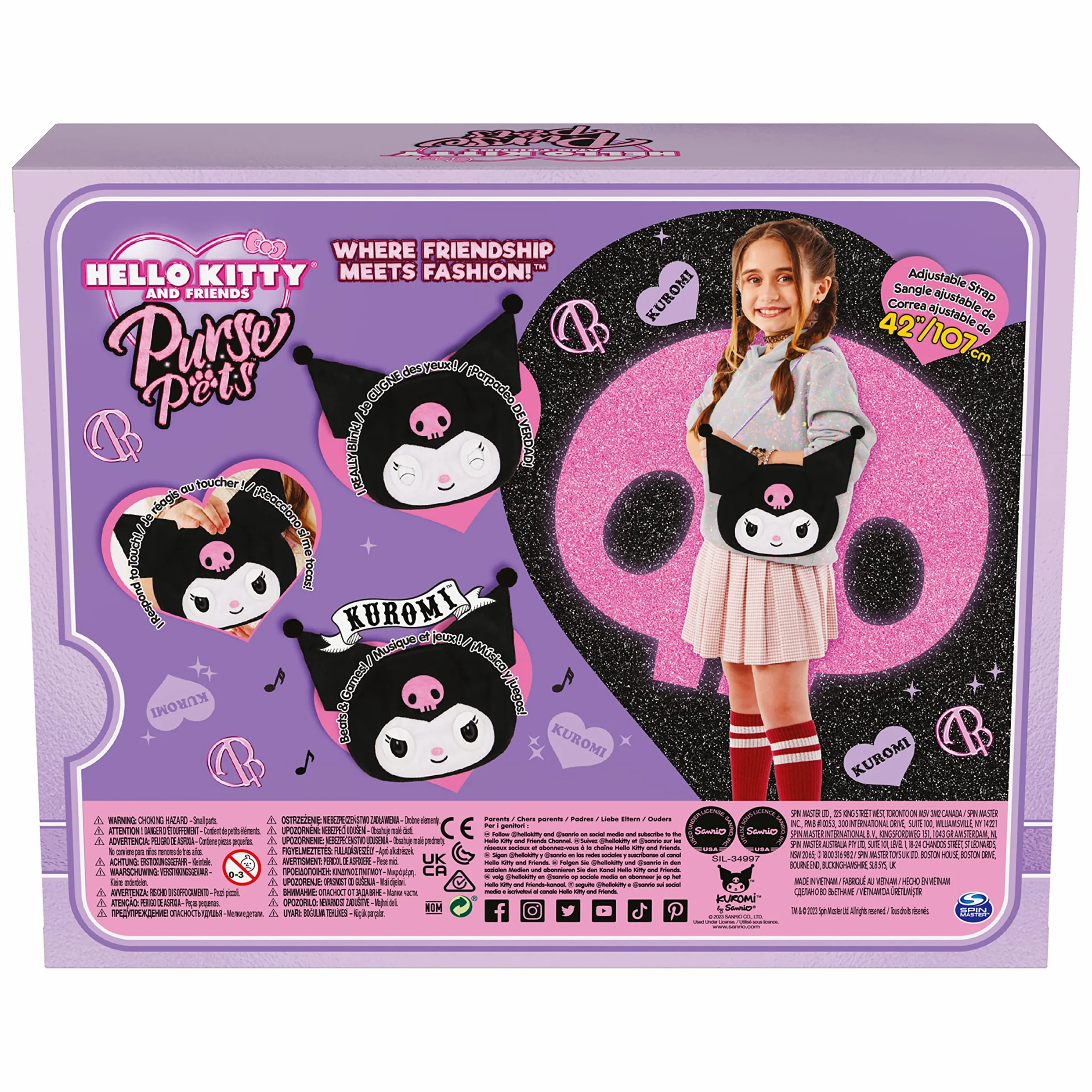 Purse Pets Pets Sanrio Kuromi, unisex (Spin Master 6065436)