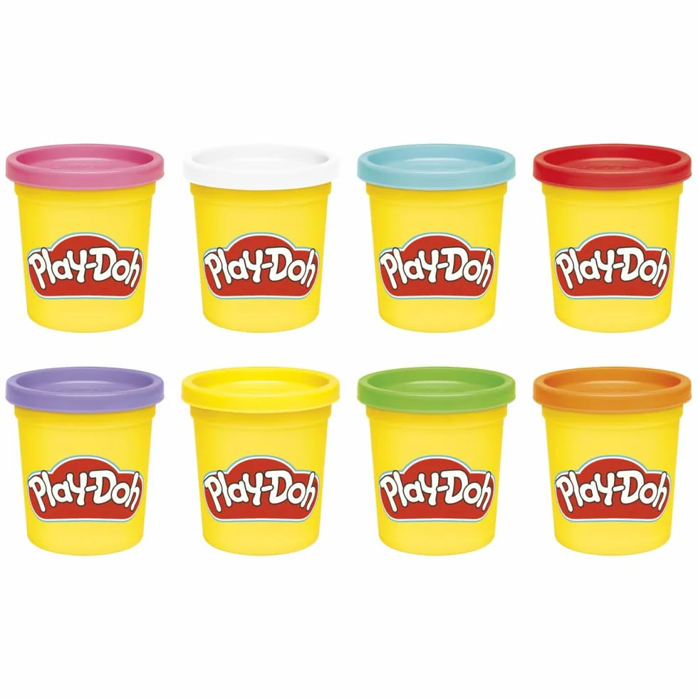 Play-Doh, Pack de 8 Botes de 85 Gramos de Colores del arcoíris