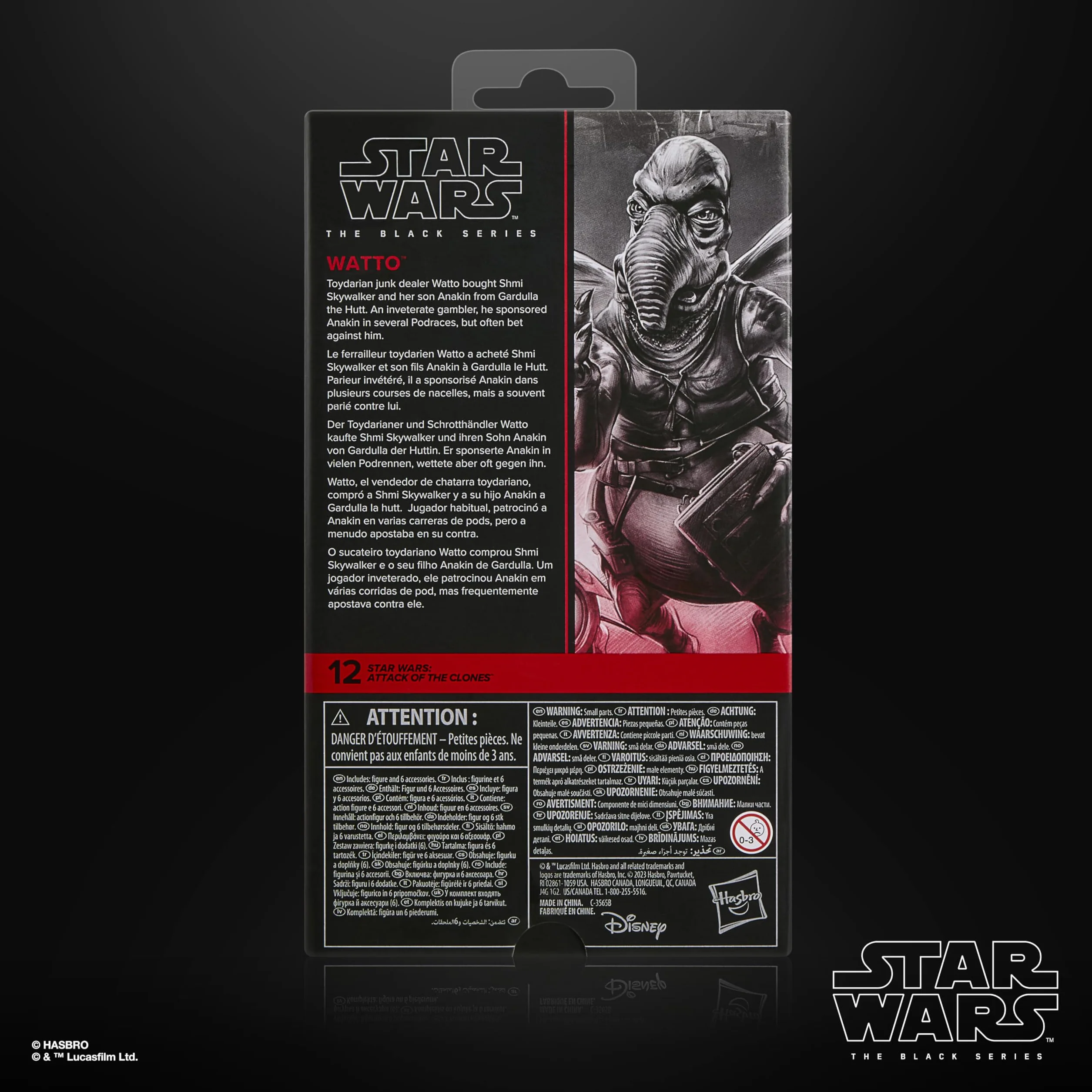 Star Wars The Black Series, Watto, Ataque de los Clones, Figura Premium Coleccionable de 15 cm