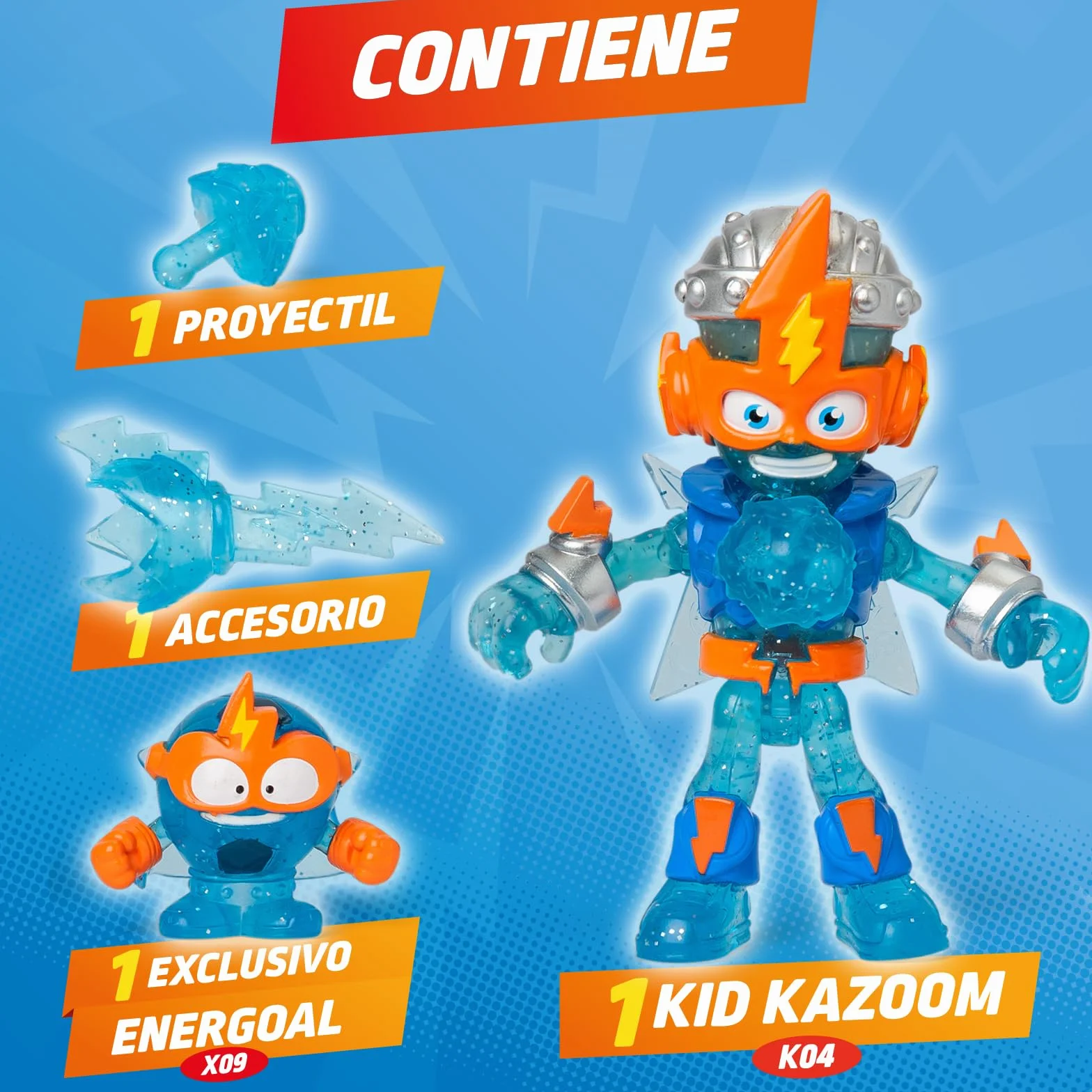 Superthings Kazoom Kid Figura articulada de la Serie de TV - Contiene 1 Kazoom Kid, accesorio exclusivo
