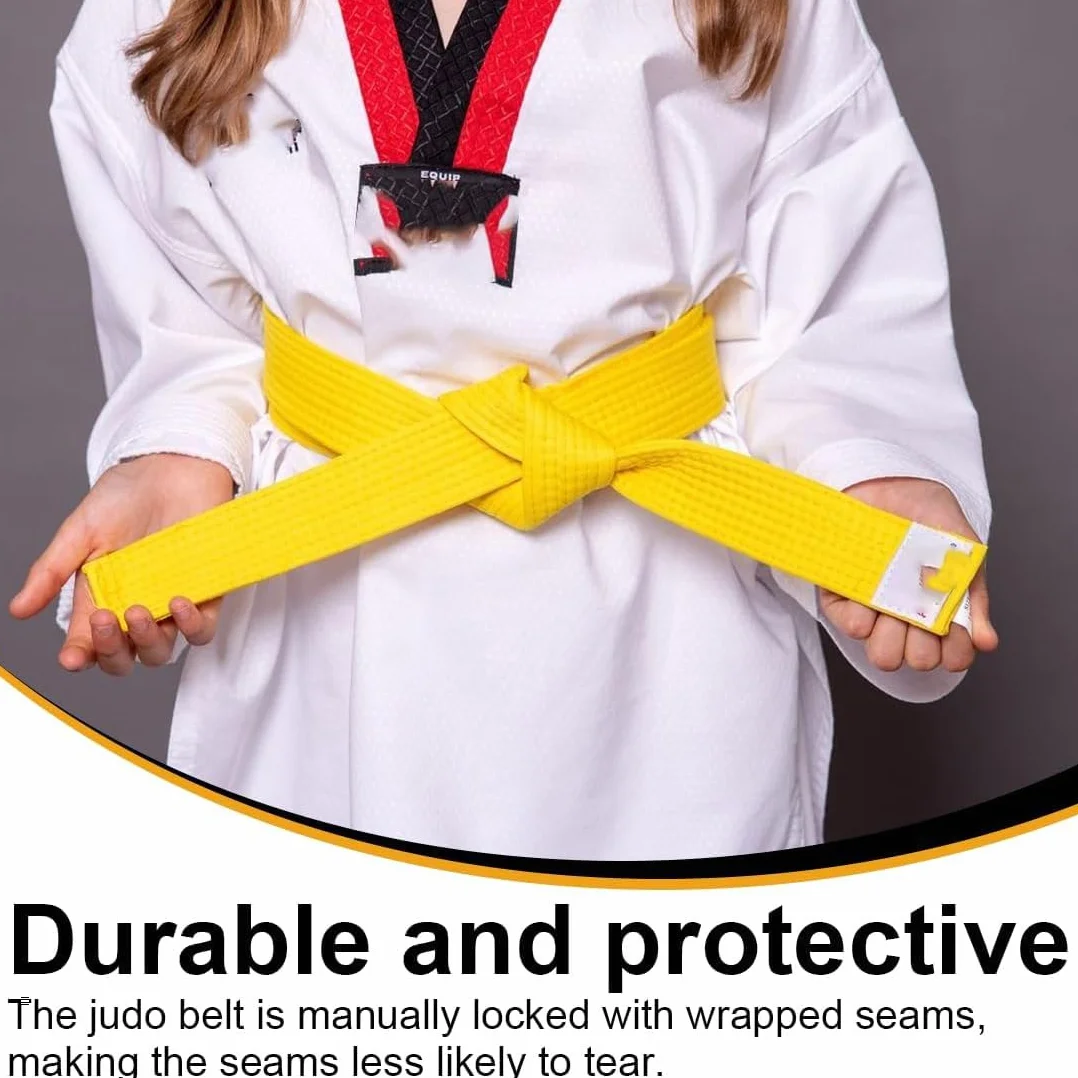 Cinturón Taekwondo Amarillo, Cinturón de Artes Marciales para Karate Judo