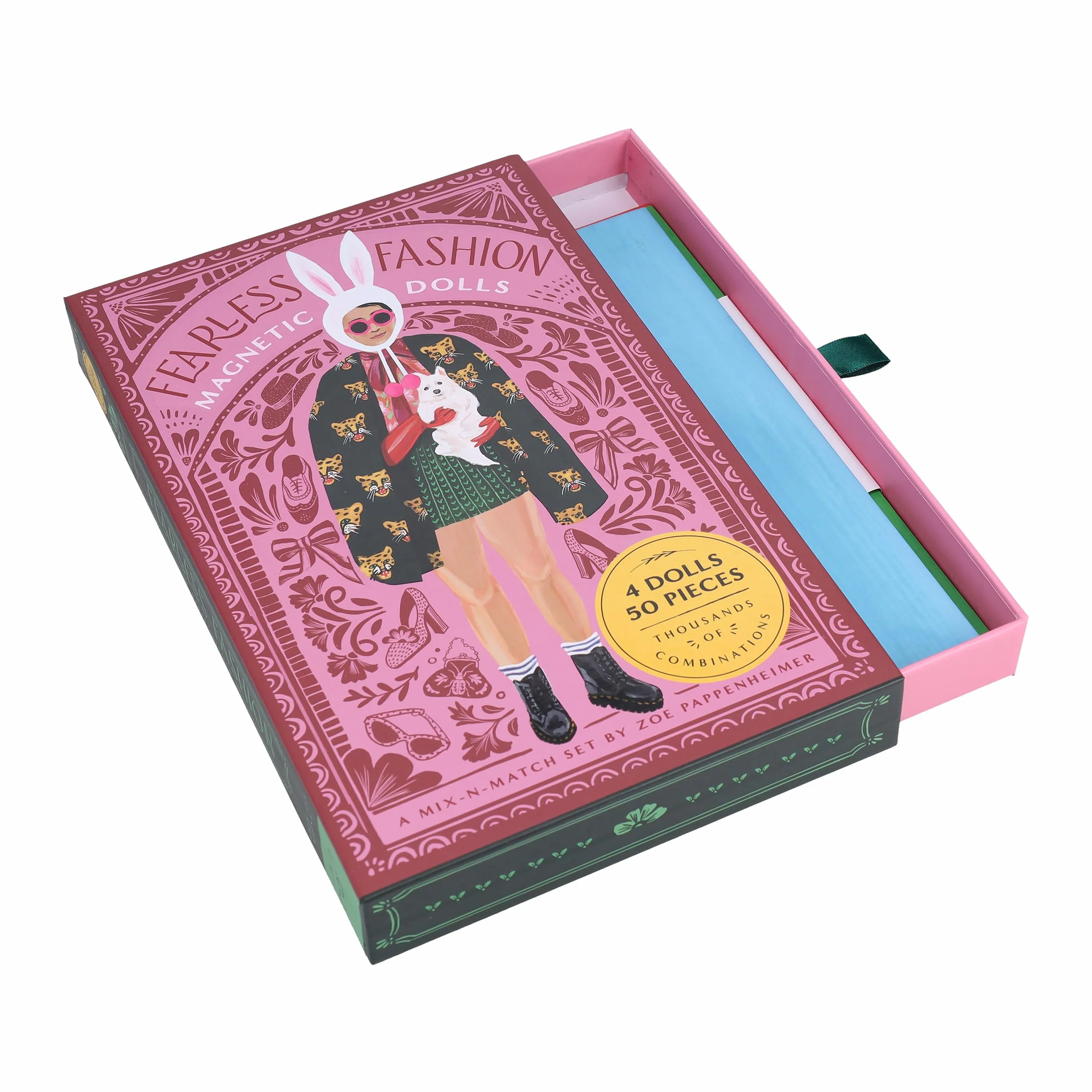 Chronicle Books Fearless Fashion Magnetic Dolls | Mix-N-Match Set | 4 Dolls, 50 Pieces, Thousands of Combinations