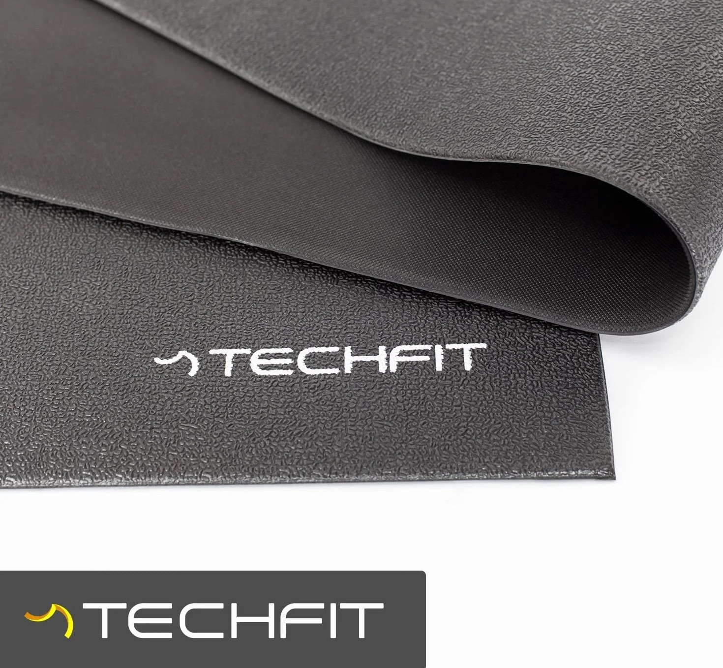 TechFit Esterilla Fitness Antideslizante Gruesa PVC para Bicicleta Estática Spinning Cinta de Correr