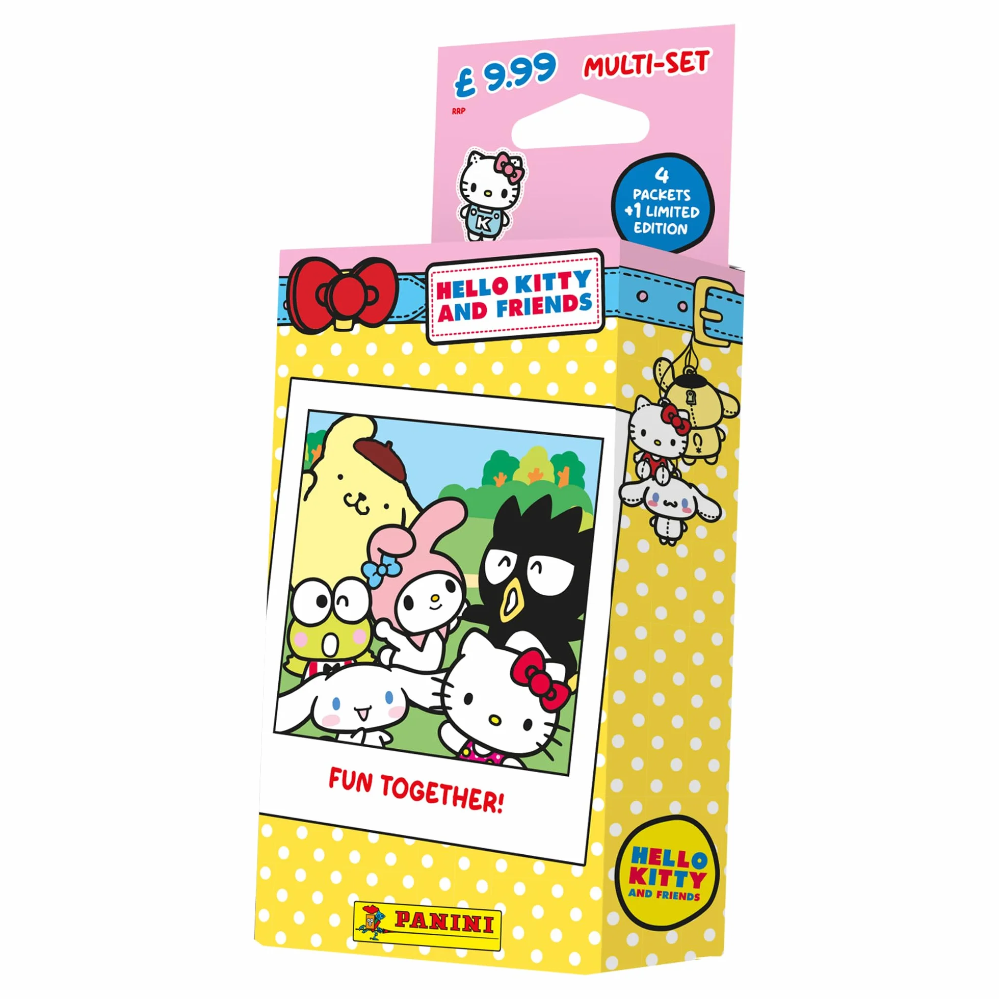 Panini Hello Kitty & Friends Trading Cards Blister 3 Fundas Premium + 1 Tarjeta de edición Limitada