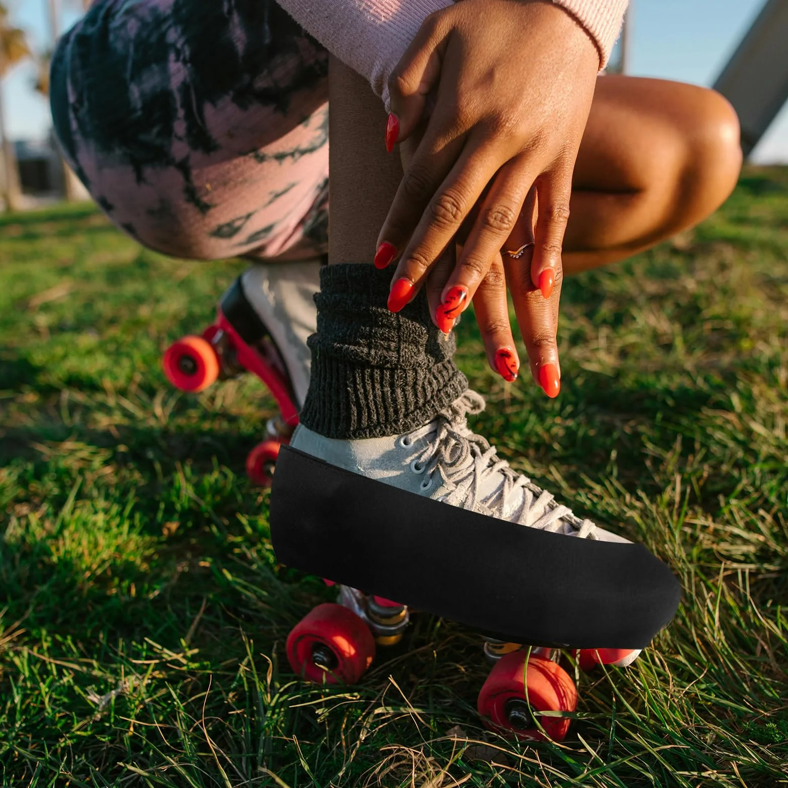 Helweet Fundas Cubre Patines, Cubrebotas Antiarañazos para Zapatillas de Suela Blanda