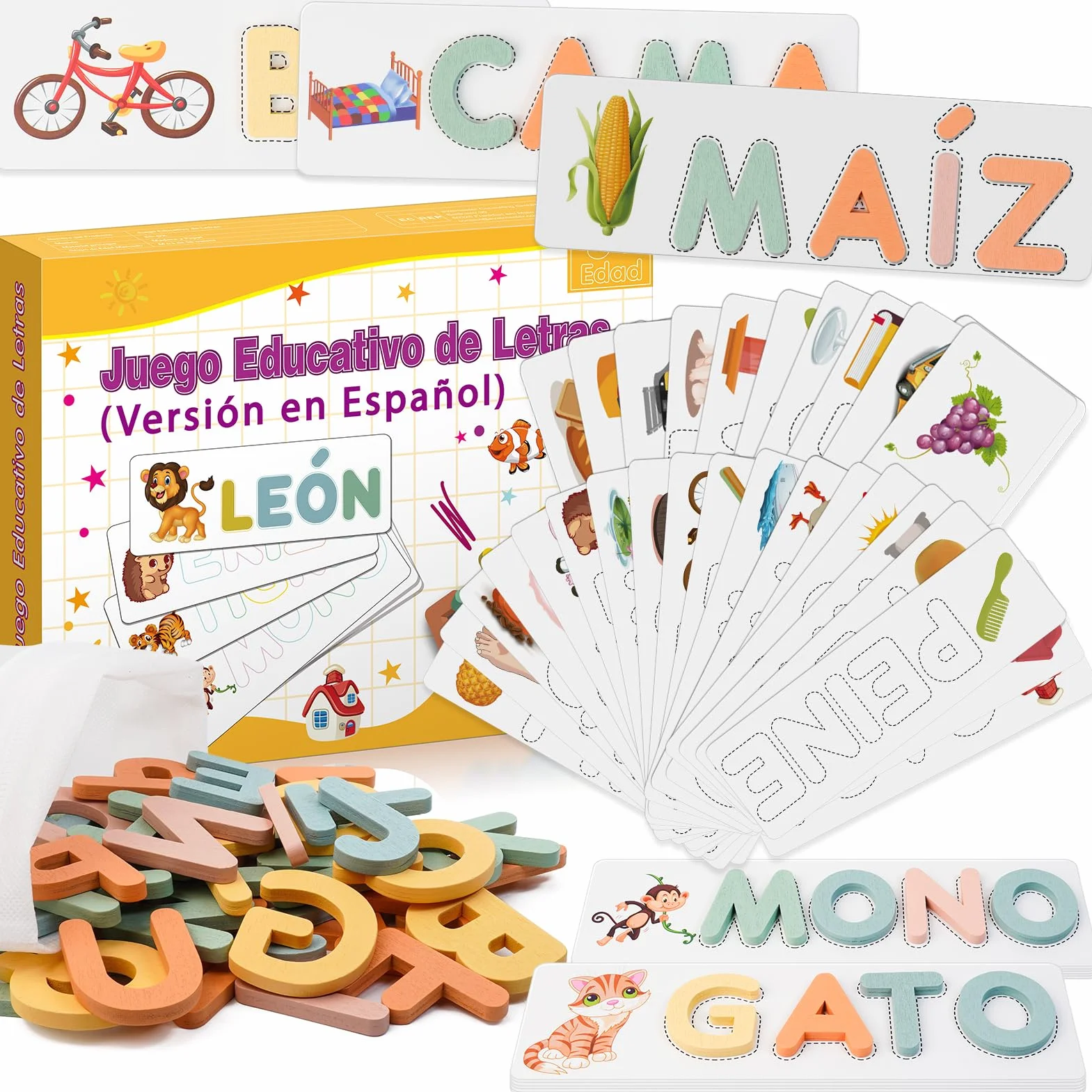 Juguetes Niños 3 4 5 6 7 8 Años, Aprender a Leer Juegos Educativos Niños 3-8 Años Regalo Niña 3-8 Años Juguetes Montessori