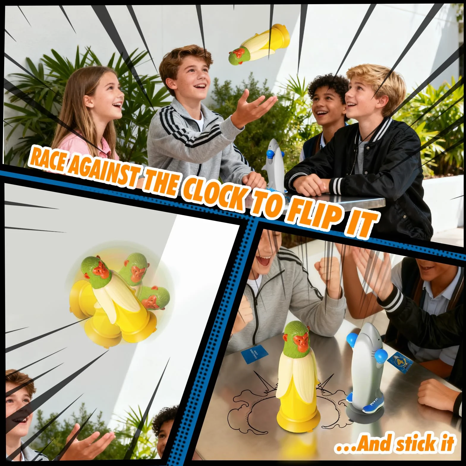 Juego de Desafío Flip, Italian Brainrot, Tralalero Tralala VS Chimpanzini Bananini, Juegos de Mesa Familiar, Juego de Fiesta de Desafíos para Adultos, Desafío Flip