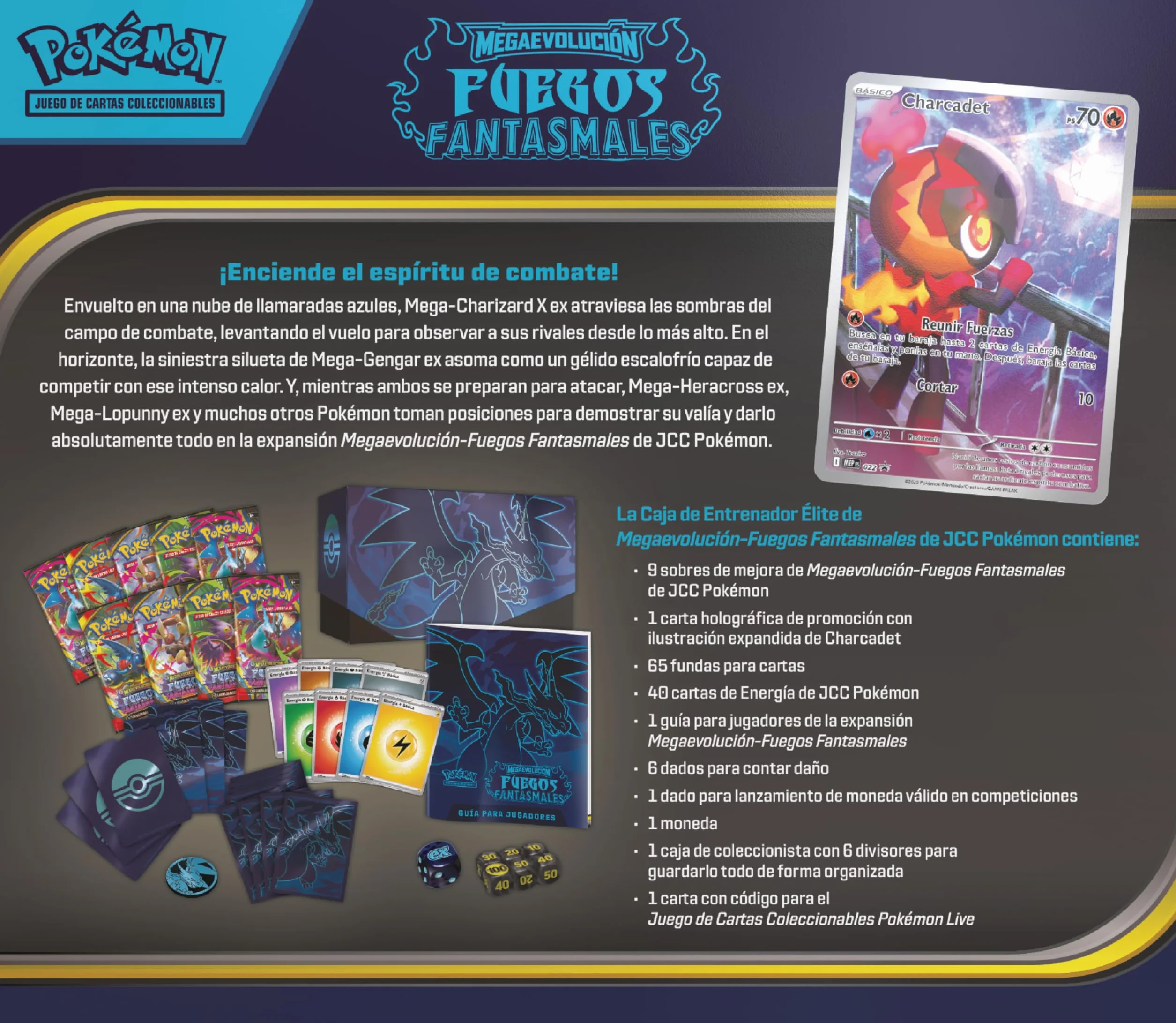 Pokémon JCC: Caja de Entrenador Élite Megaevolución-Fuegos Fantasmales
