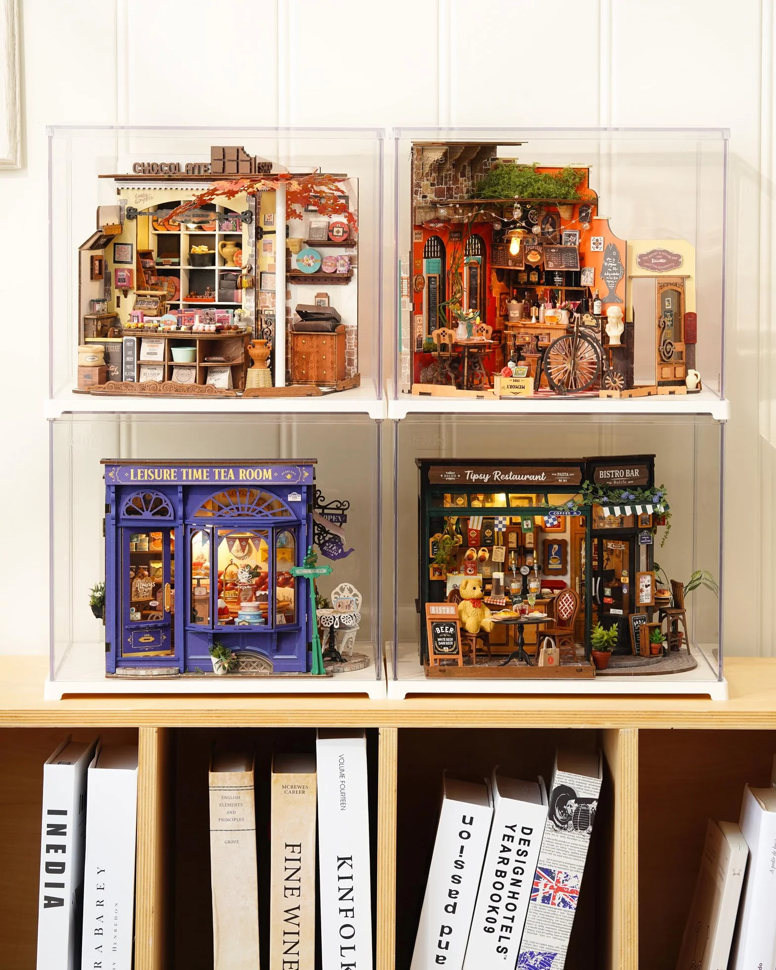 Rolife Maquetas Henry's Chocolate Shop-330 Piezas DIY Miniature House Diorama, Casas Miniaturas para Montar Puzzle 3D Madera Book Nook para Adultos Adolescentes ¡Ningún Pegamento Necesario