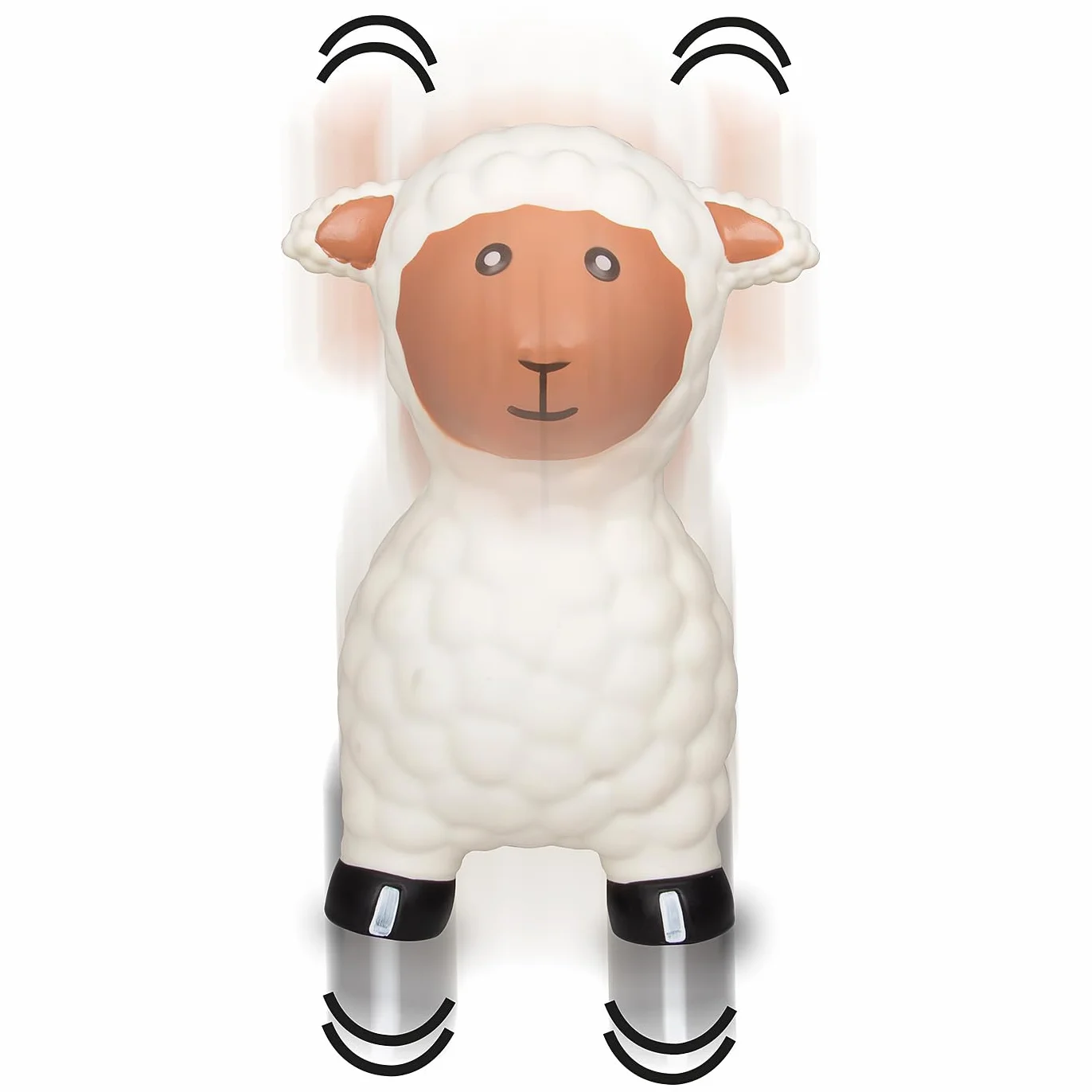 Jamara 460590 - Animal Saltarín Oveja Blanca con Bomba – Peso hasta a 50 kg, Orejas como Soporte, Resistente, Promueve el Sentido del Equilibrio, Simple de Limpiar