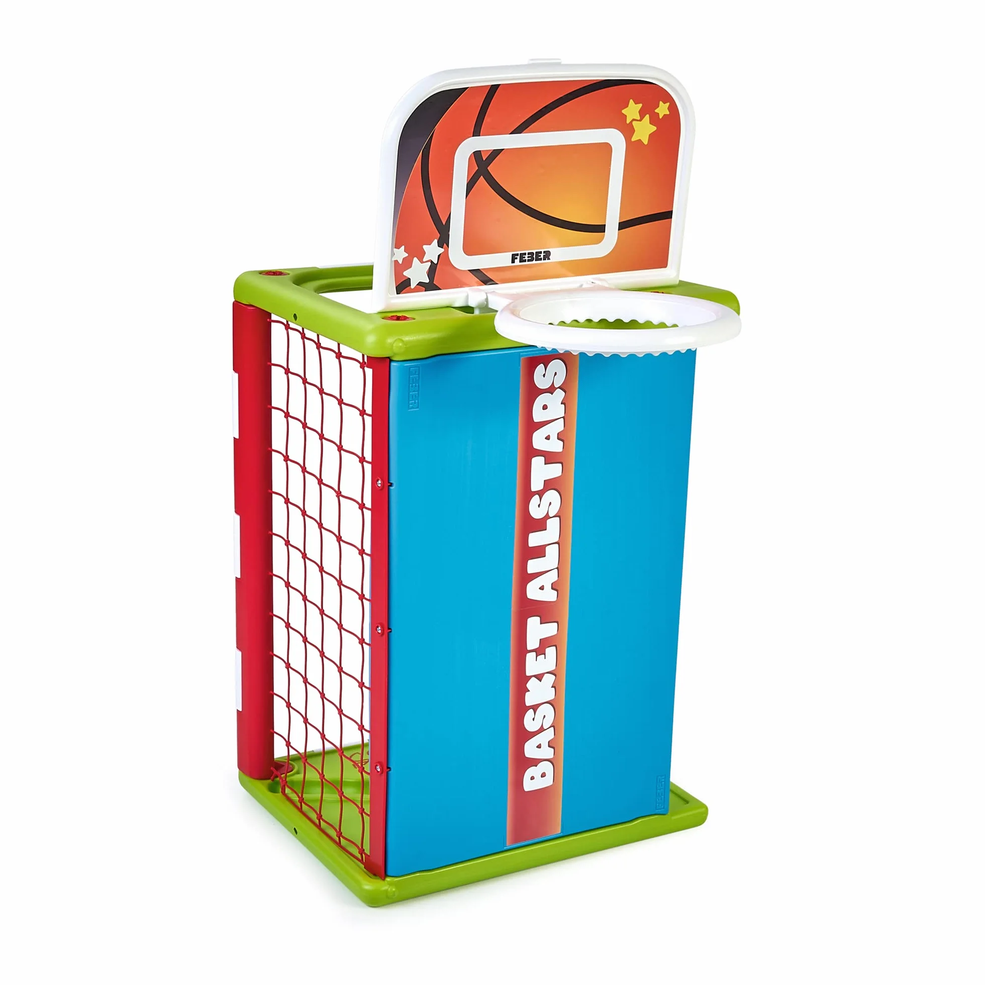 FEBER - Activity Cube 4 en 1, Cubo de Actividades, Juguete Completo, 3 Deportes: fútbol, Baloncesto y Golf, y es una Mesa, Accesorios incluídos,para fomentar la Actividad Infantil, Famosa (FEB03000)