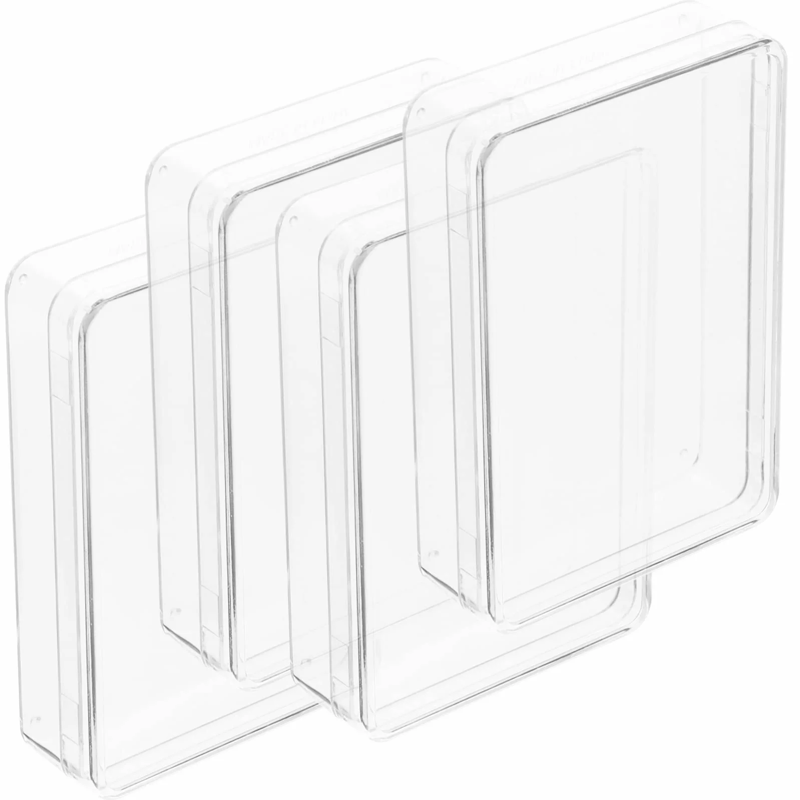Toyvian 8piezas Caja De Almacenamiento para Cartas De Poker Estuche De Plástico Transparente Tapa Organizador Compacto para Barajas