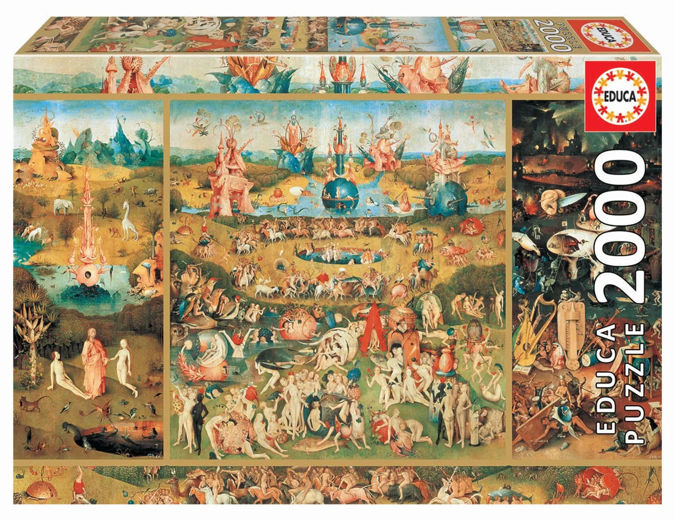 Educa - Puzzle de 2000 Piezas para Adultos | El Jardín de Las Delicias. Incluye Pegamento Fix Puzzle. A Partir de 14 años (18505)
