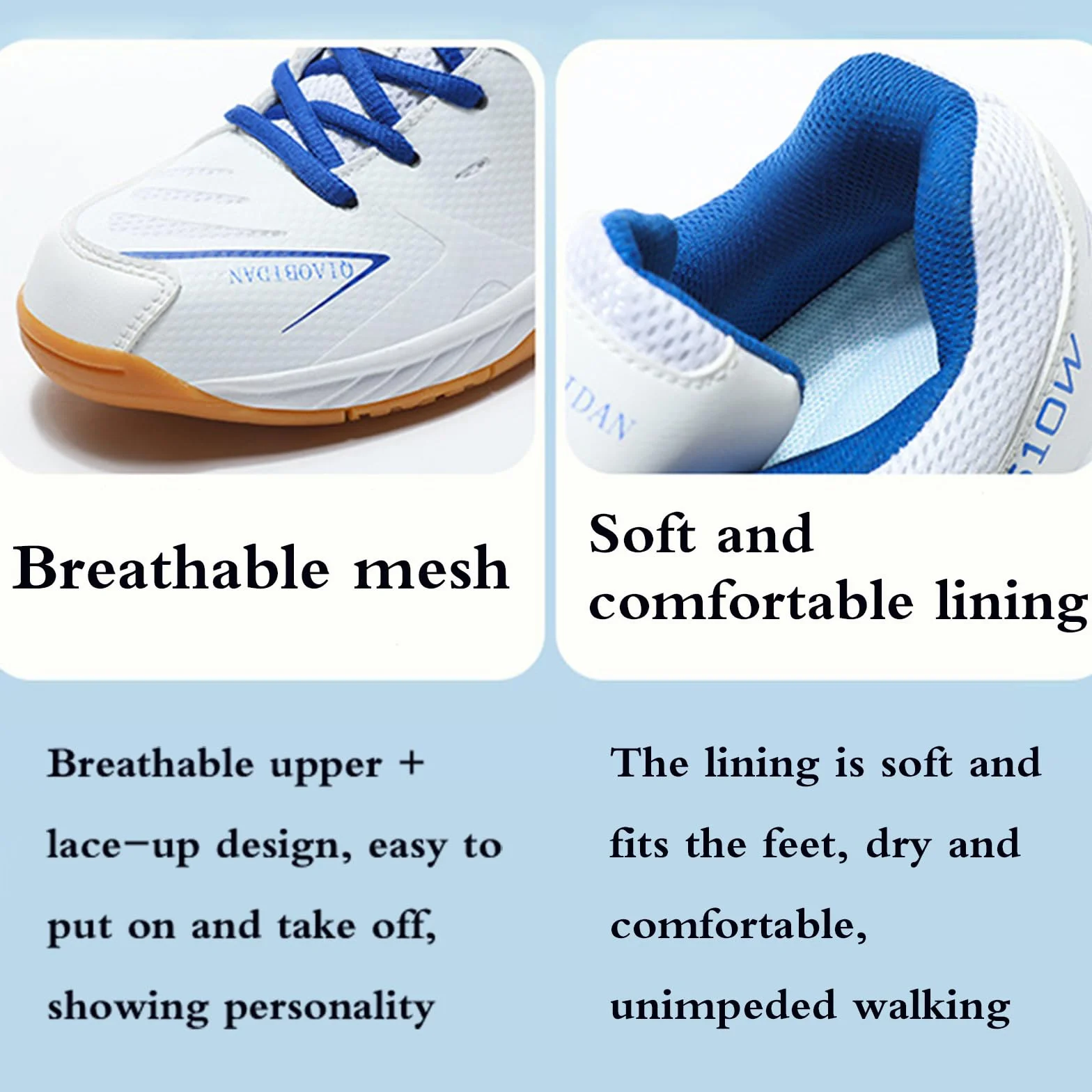 Zapatillas de Tenis de Mesa Hombre Antideslizantes Transpirables para Entrenamiento