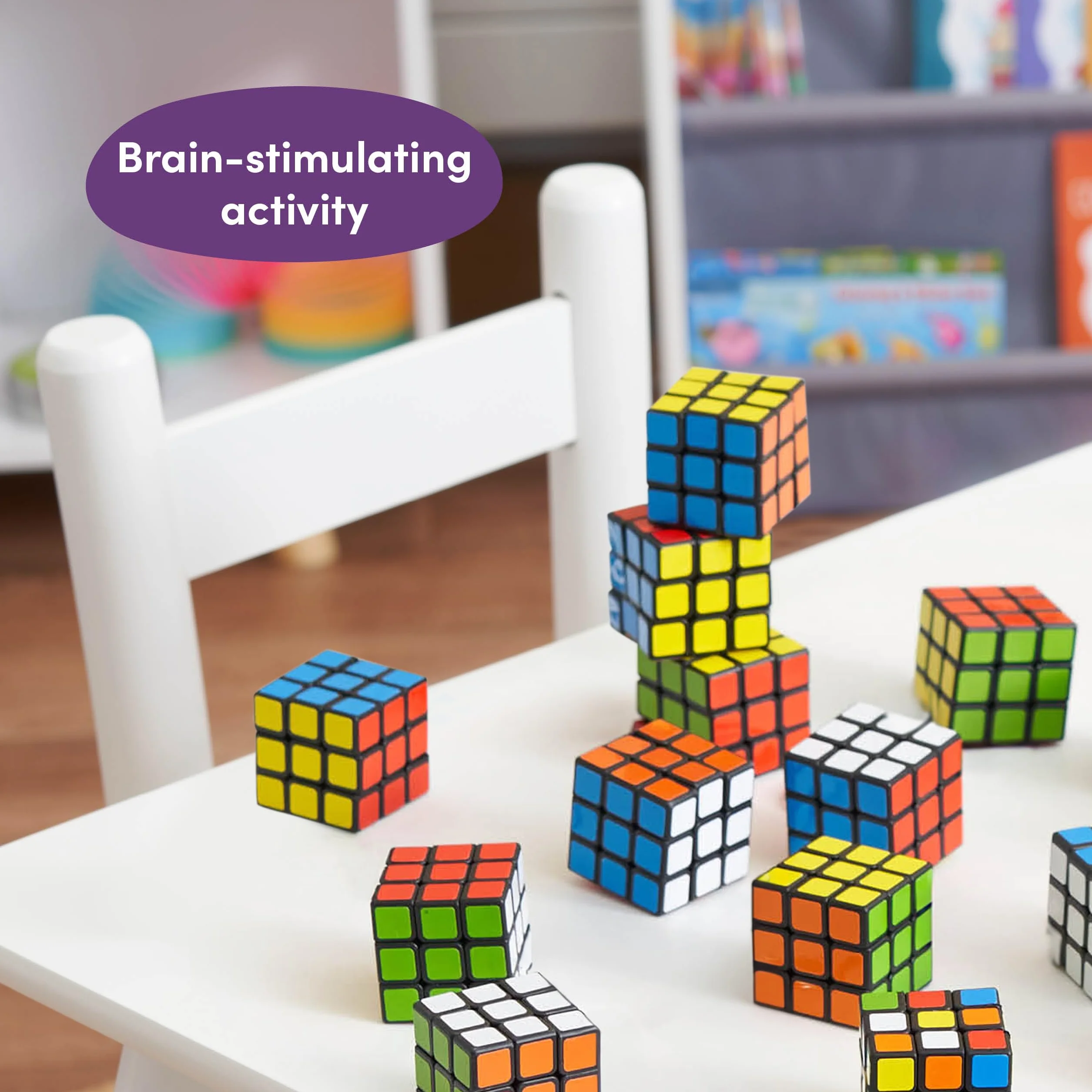 THE TWIDDLERS - 30 Mini Rompecabezas Speed Cube Fidget Toys, 3x3 Mini Juegos para Llenar Bolsas de Fiesta para Niños, Rompecabezas Multipack Premios para Aulas - 3cm