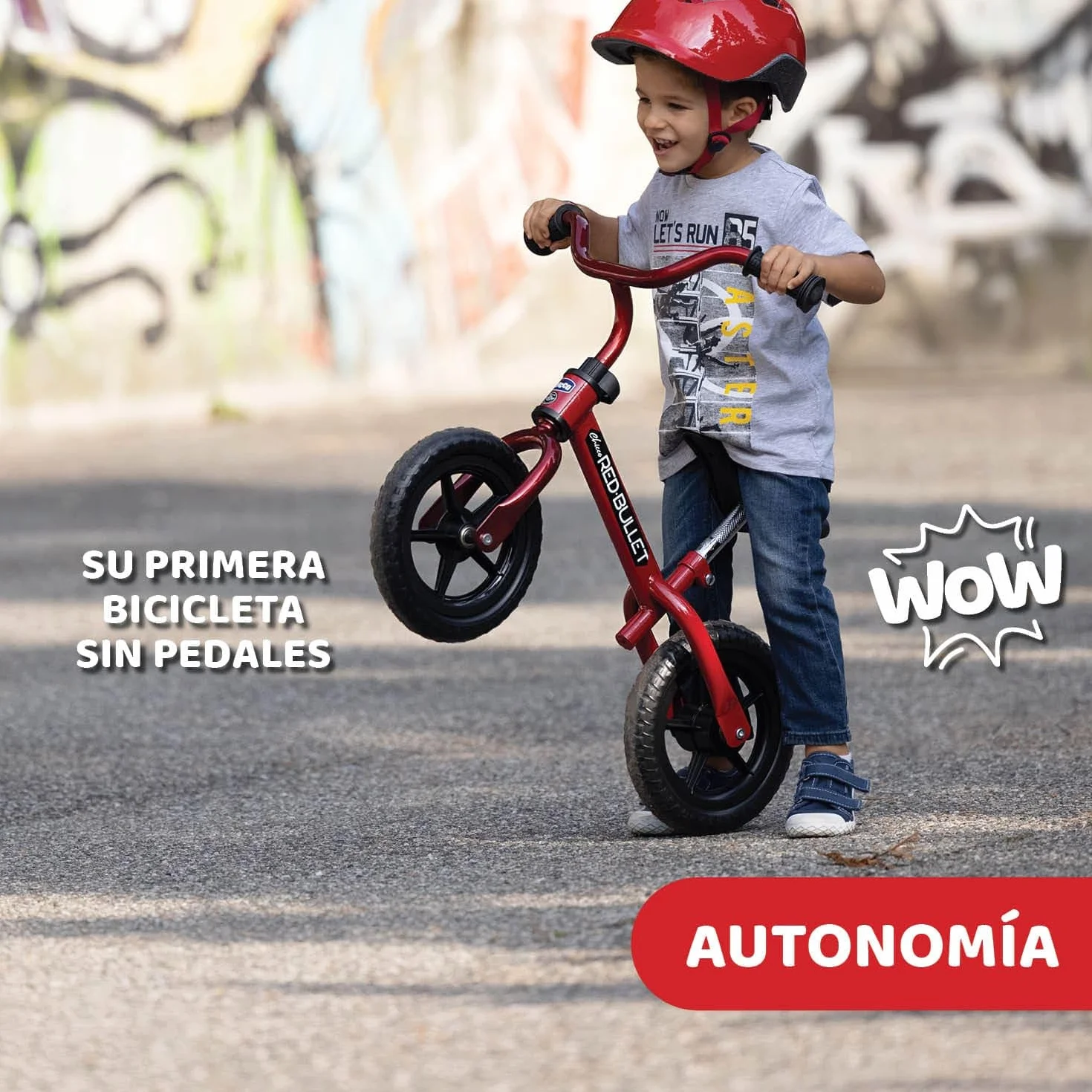 Chicco Bicicleta Niño 2 años, Bicicleta Sin Pedales, 2-5 Años, hasta 25 kg, Bici Sin Pedales, para Aprender a Mantener el Equilibrio, Manillar y Sillín Ajustables, Juguetes, Regalo Niño 2 años, Rojo