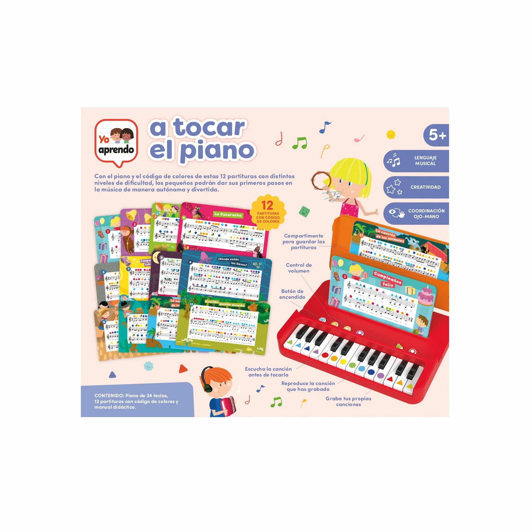 Diset - Yo aprendo a Tocar el Piano, Juego Educativo a Partir de 5 años