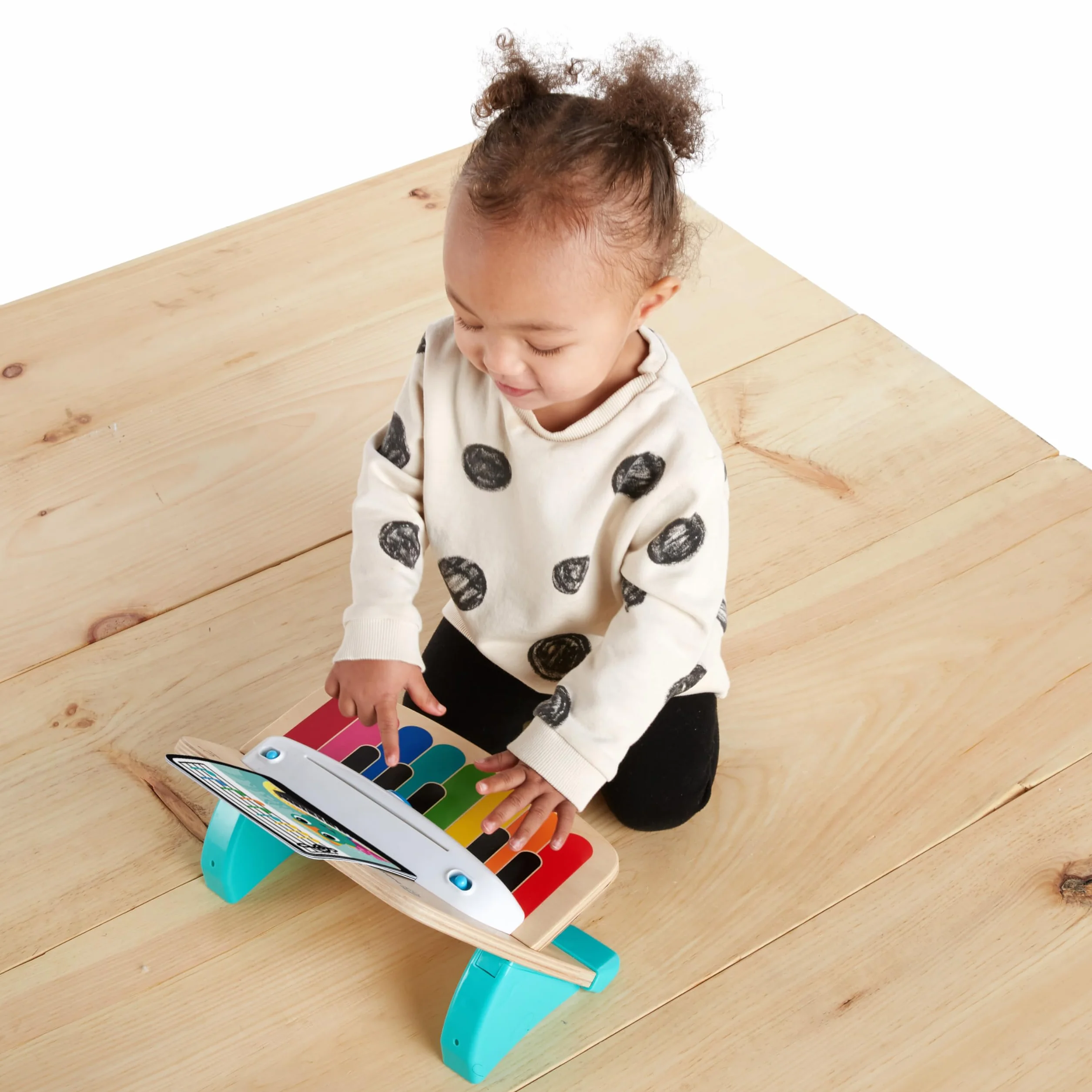 Baby Einstein, Hape, Piano Magic Touch, Juguete Musical de Madera, Incluye 3 partituras y 6 Canciones, Volumen Ajustable, a Partir de 6 Meses, Be Piano, 1 Unidad (Paquete de 1)