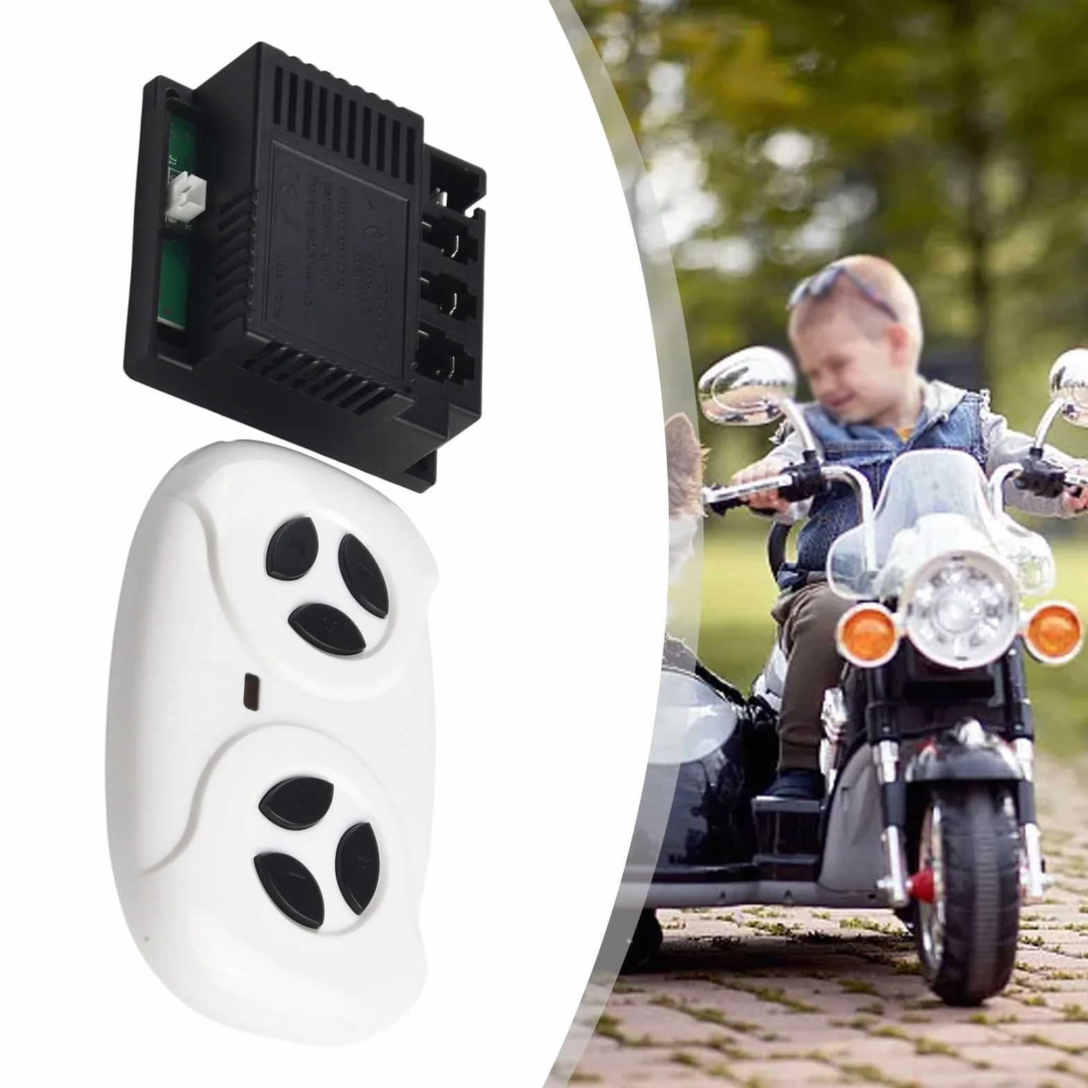 Mando a distancia y receptor para coche eléctrico para niños, 6 V, 12 V, 24 V, compatible con JR-RX-12V JR1705RX JR1758RX JR1810RX, función de arranque suave (JR1705RX Full set)